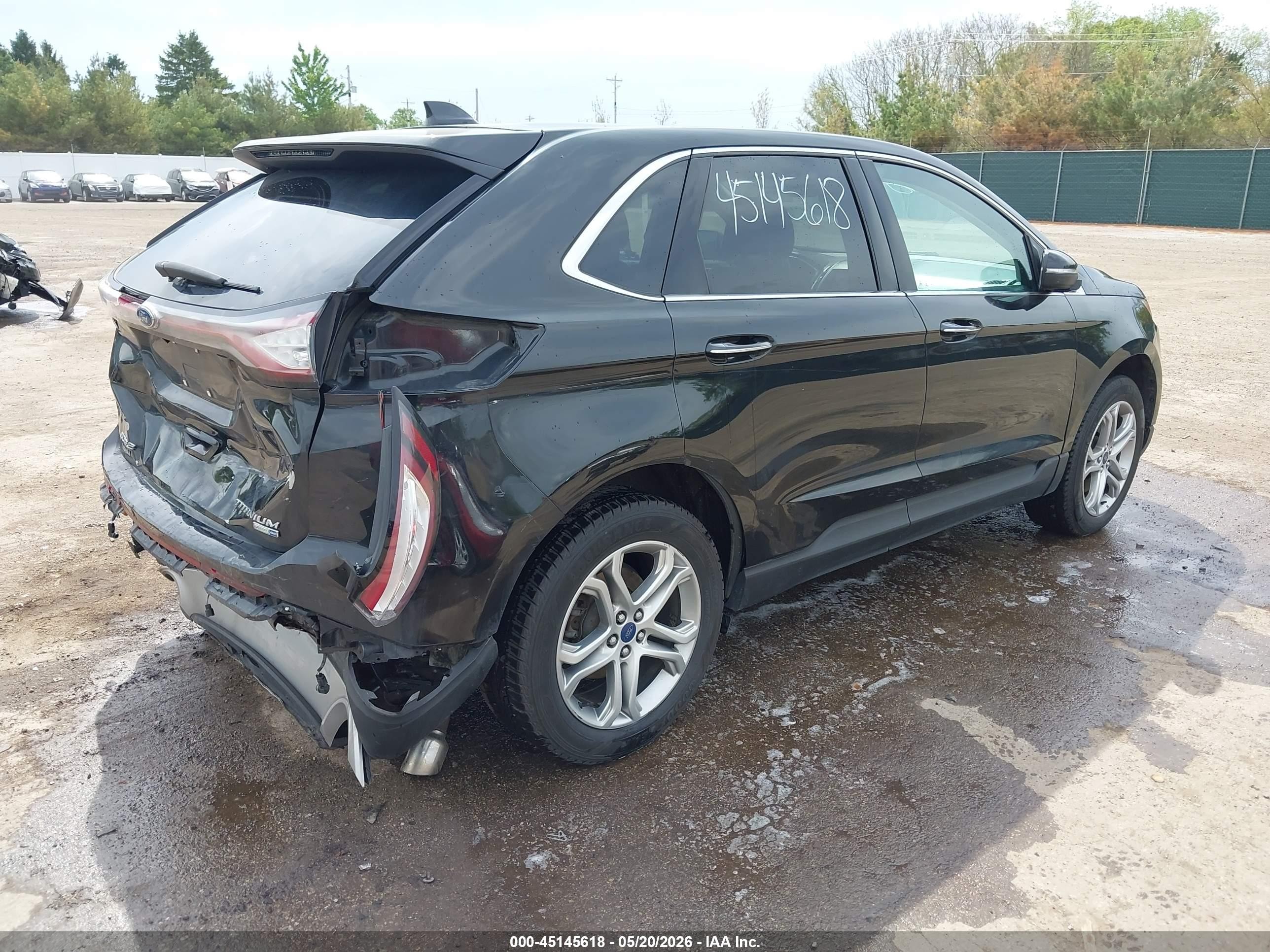 2015 Ford Edge Titanium Black vin: 2FMTK4K96FBB50529