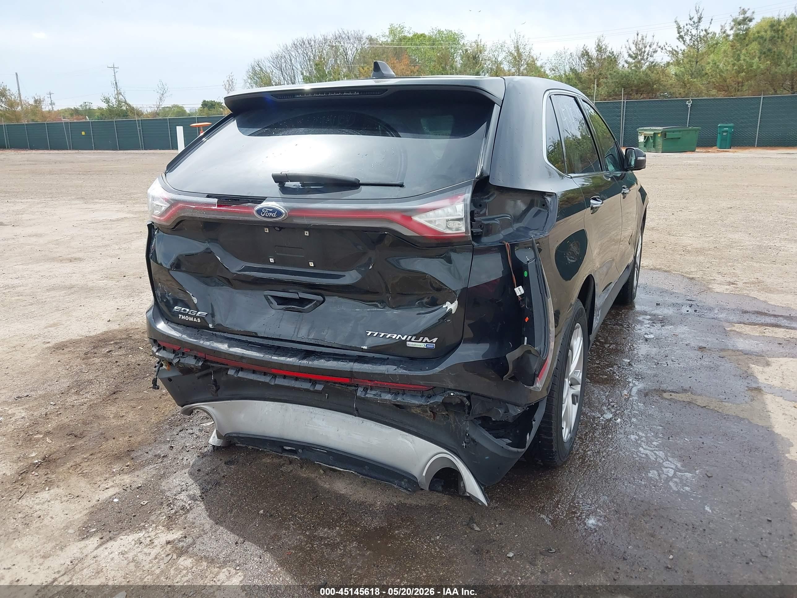 2015 Ford Edge Titanium Black vin: 2FMTK4K96FBB50529