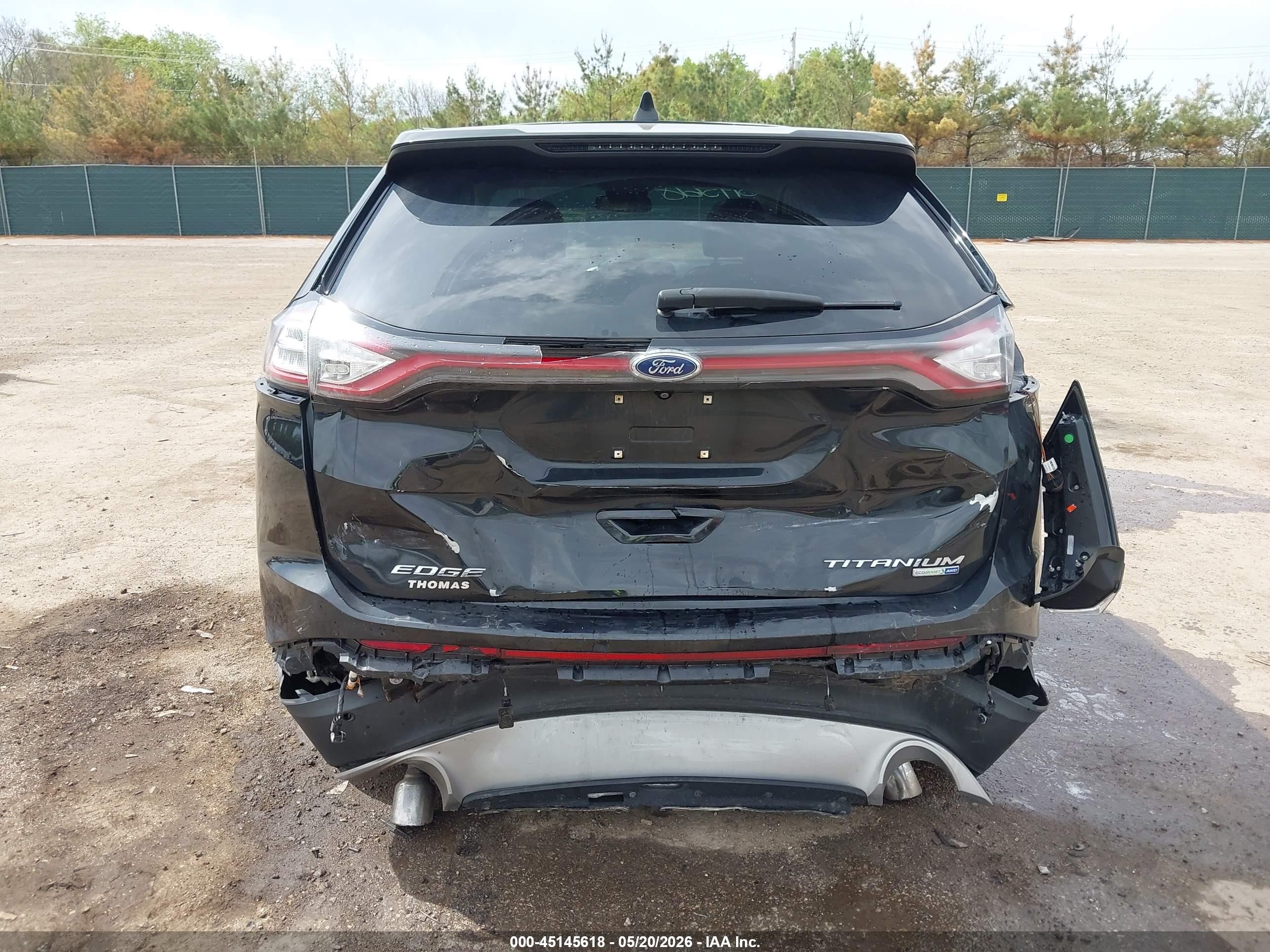 2015 Ford Edge Titanium Black vin: 2FMTK4K96FBB50529