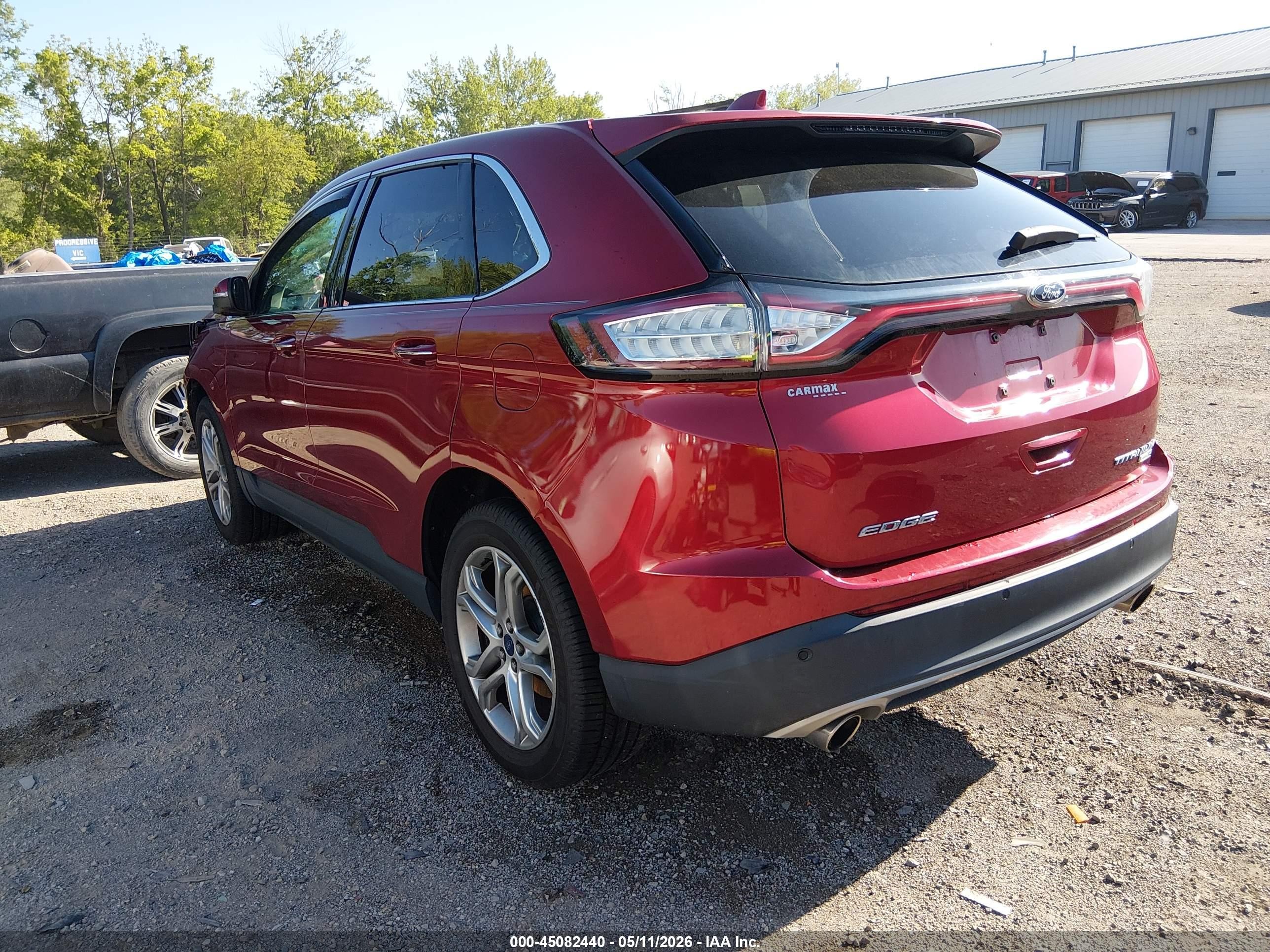 2015 Ford Edge Titanium Красный vin: 2FMTK4K97FBB44528