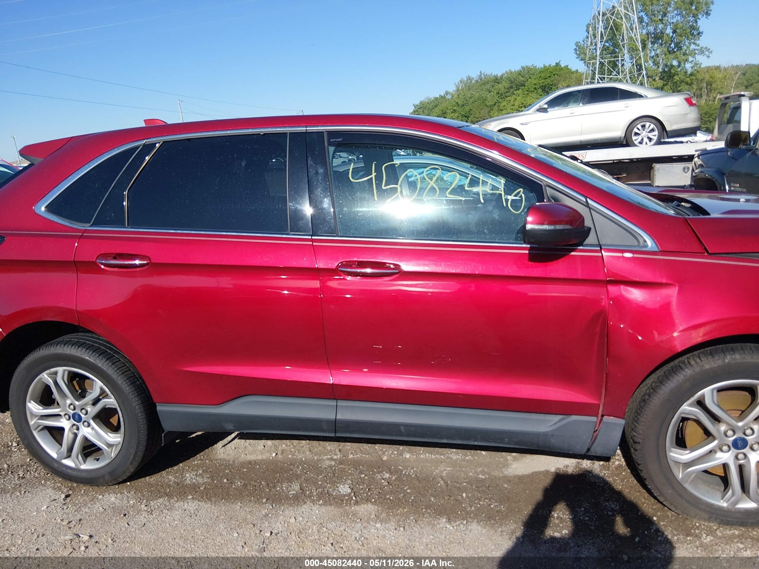 2015 Ford Edge Titanium Красный vin: 2FMTK4K97FBB44528
