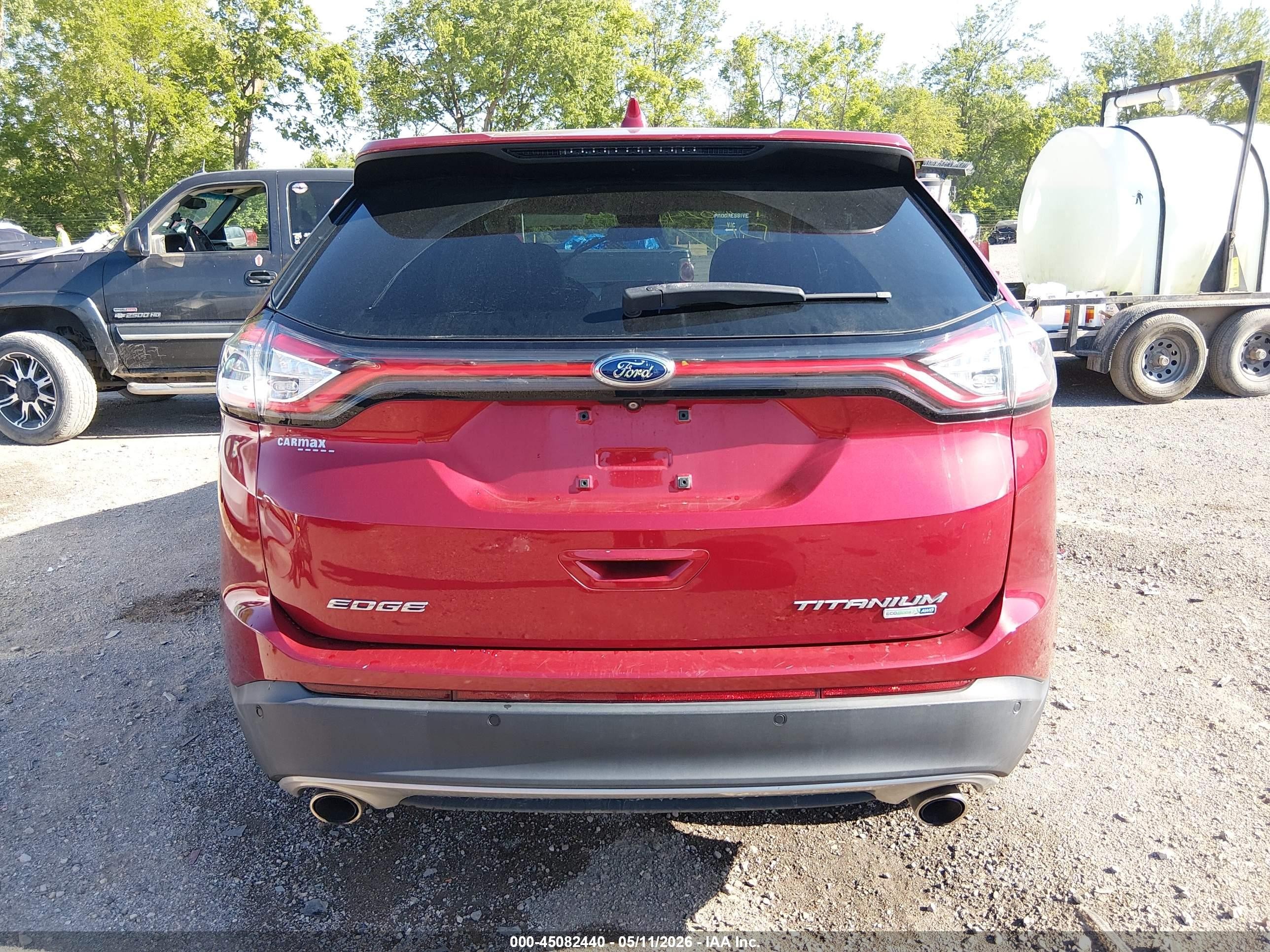 2015 Ford Edge Titanium Красный vin: 2FMTK4K97FBB44528