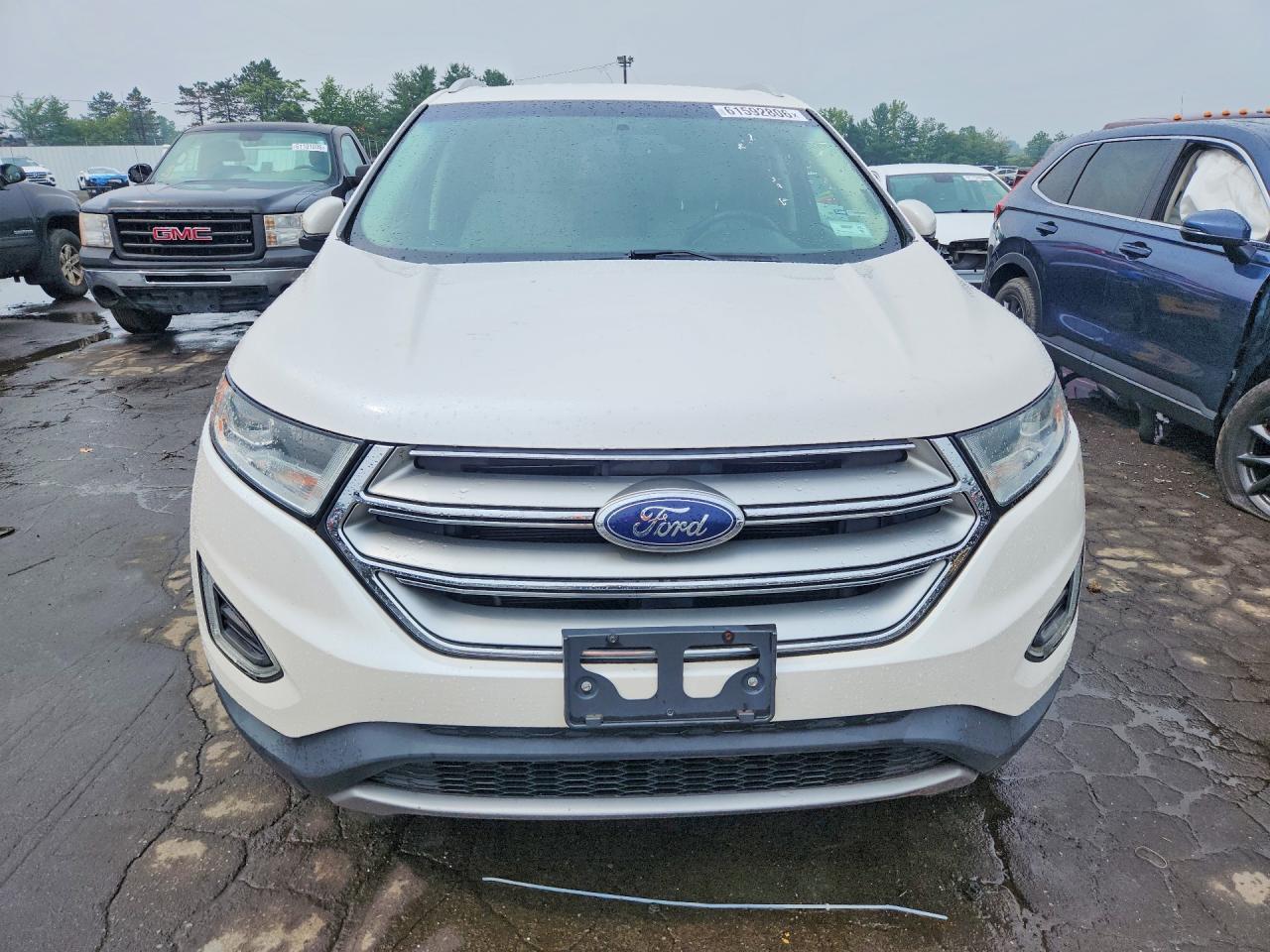 2015 Ford Edge Titanium White vin: 2FMTK4K97FBB62012