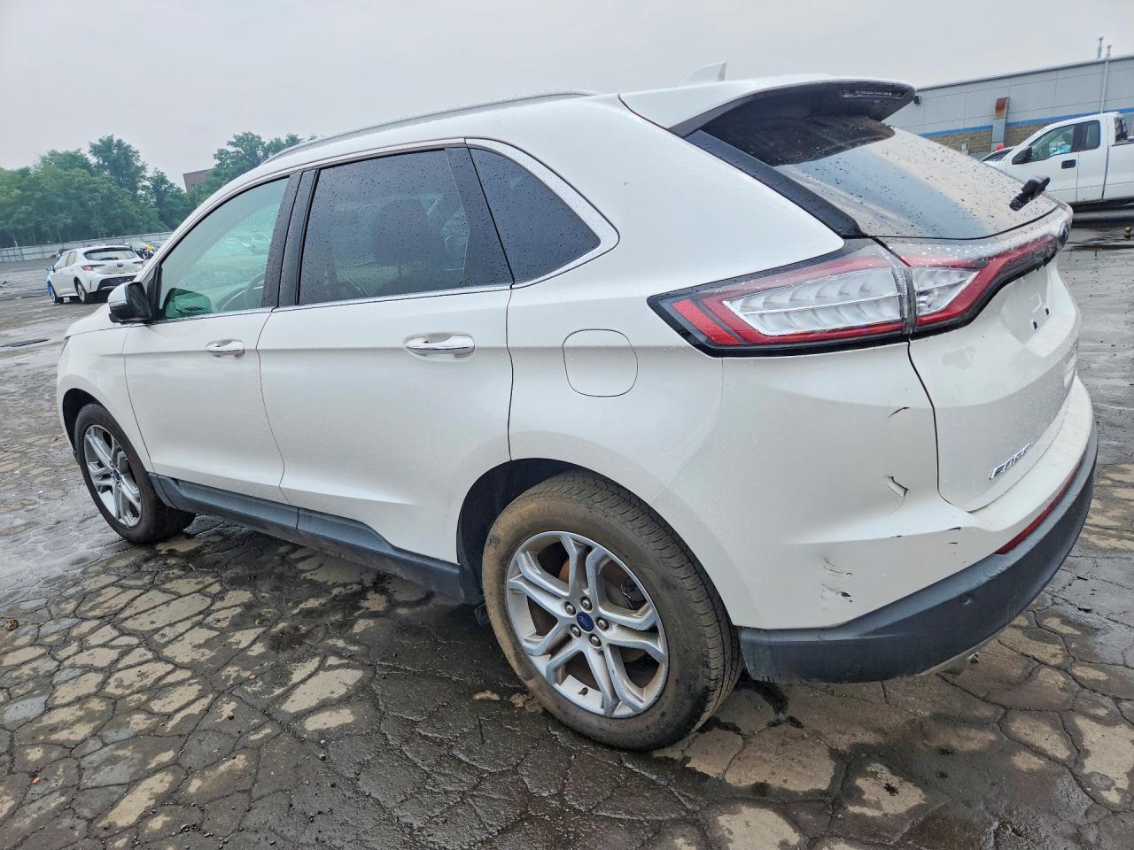 2015 Ford Edge Titanium White vin: 2FMTK4K97FBB62012