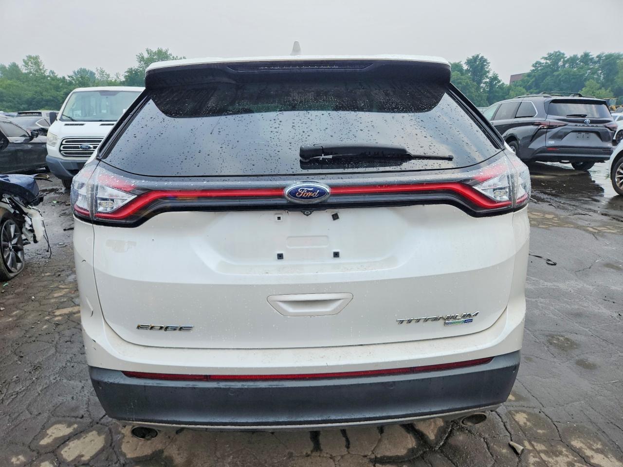 2015 Ford Edge Titanium White vin: 2FMTK4K97FBB62012