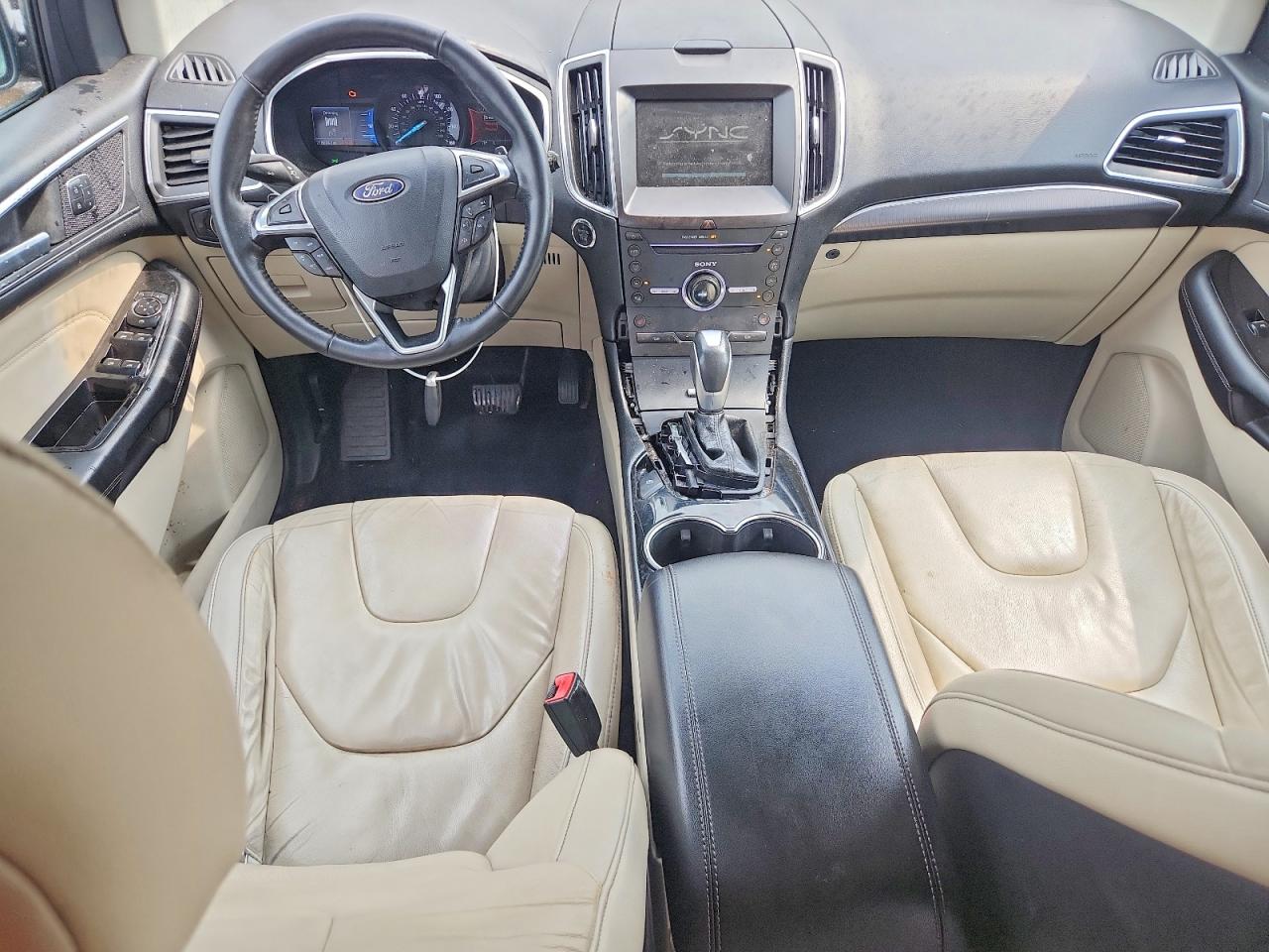 2015 Ford Edge Titanium White vin: 2FMTK4K97FBB62012