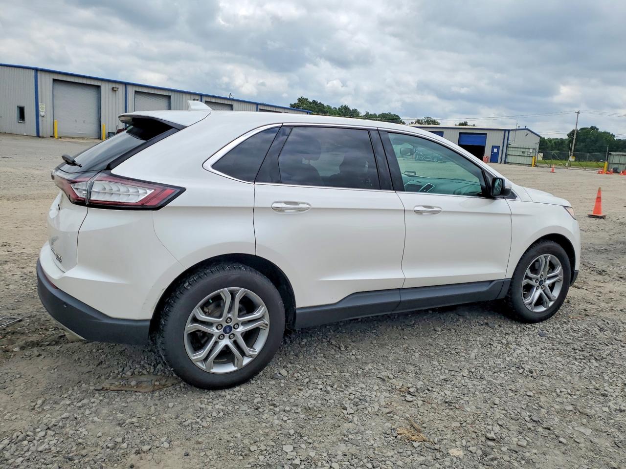 2015 Ford Edge Titanium White vin: 2FMTK4K97FBB68490
