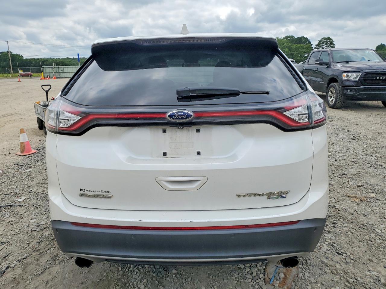 2015 Ford Edge Titanium White vin: 2FMTK4K97FBB68490