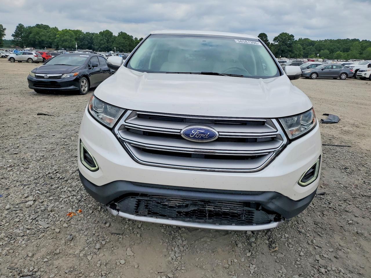 2015 Ford Edge Titanium White vin: 2FMTK4K97FBB68490