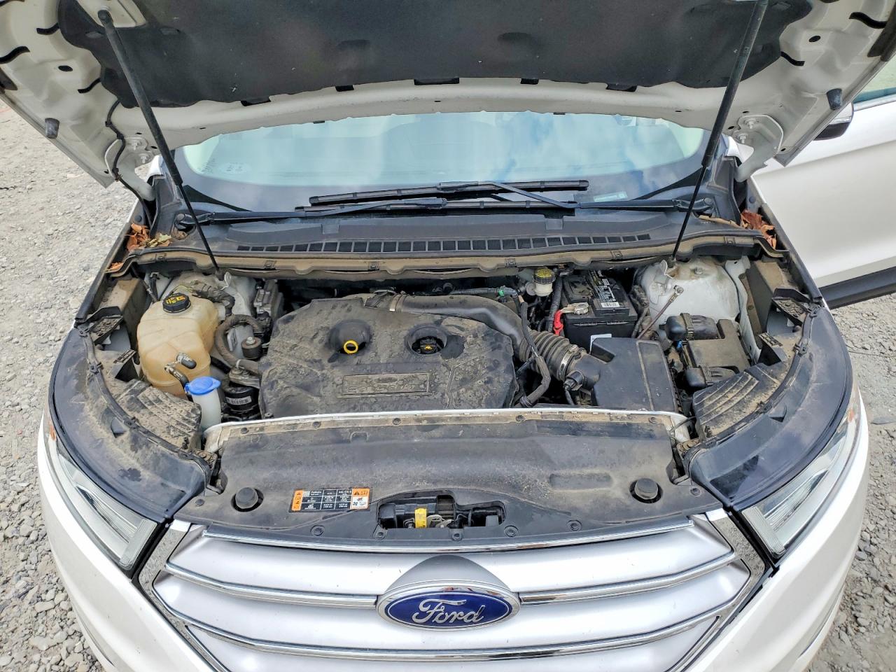 2015 Ford Edge Titanium White vin: 2FMTK4K97FBB68490