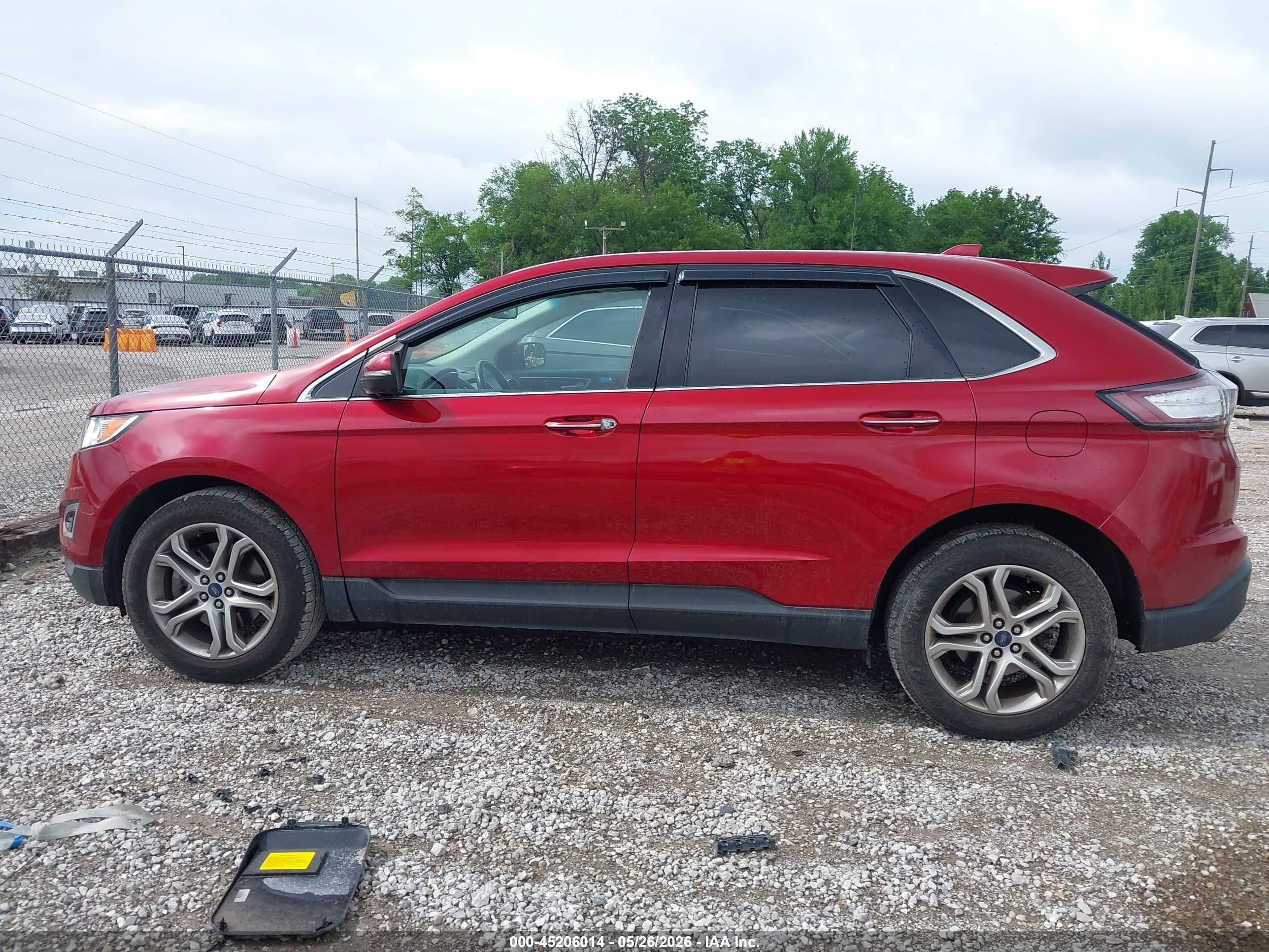 2015 Ford Edge Titanium Red vin: 2FMTK4K98FBB03485