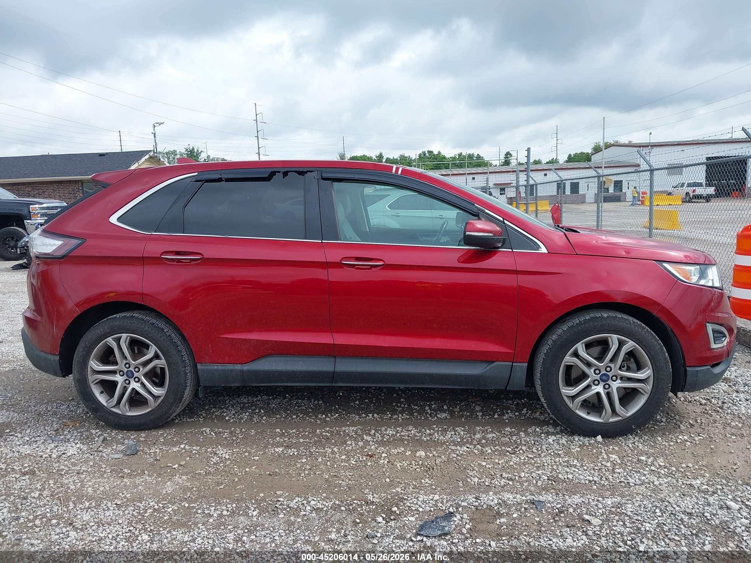 2015 Ford Edge Titanium Red vin: 2FMTK4K98FBB03485