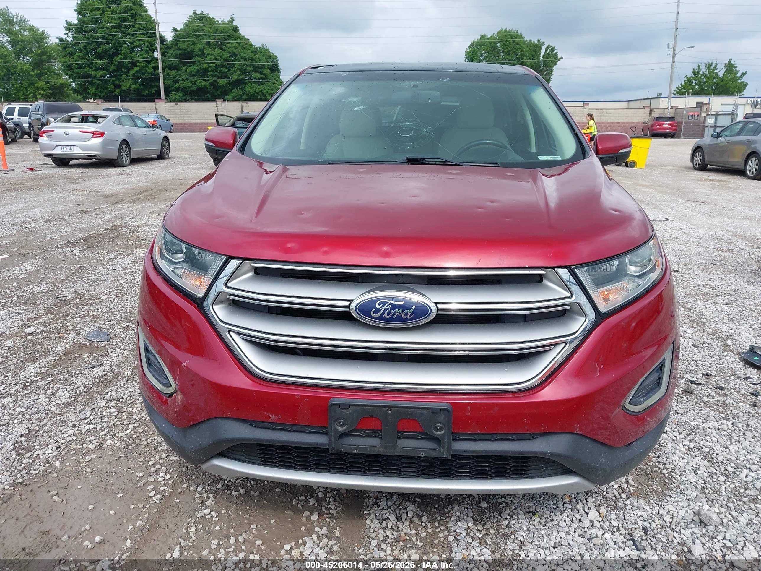 2015 Ford Edge Titanium Red vin: 2FMTK4K98FBB03485