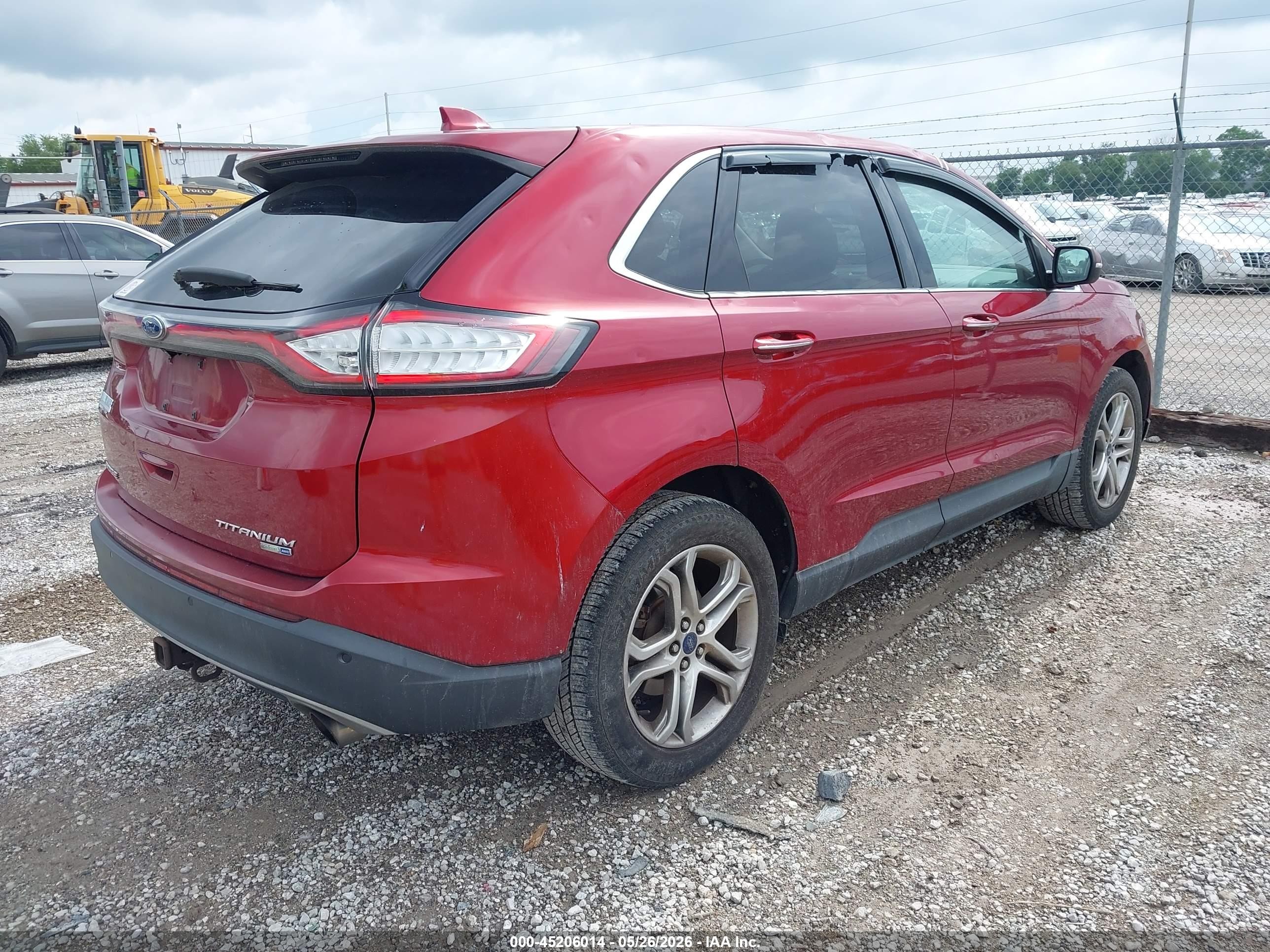 2015 Ford Edge Titanium Red vin: 2FMTK4K98FBB03485