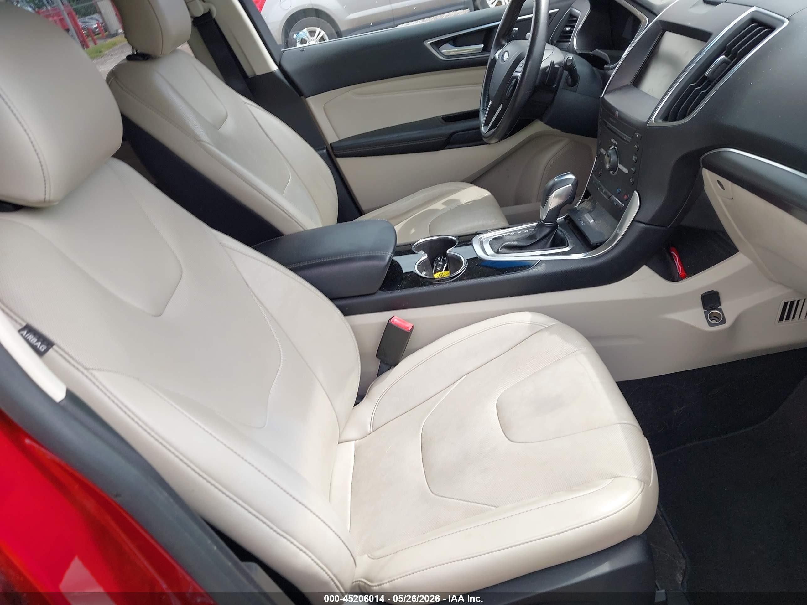 2015 Ford Edge Titanium Red vin: 2FMTK4K98FBB03485