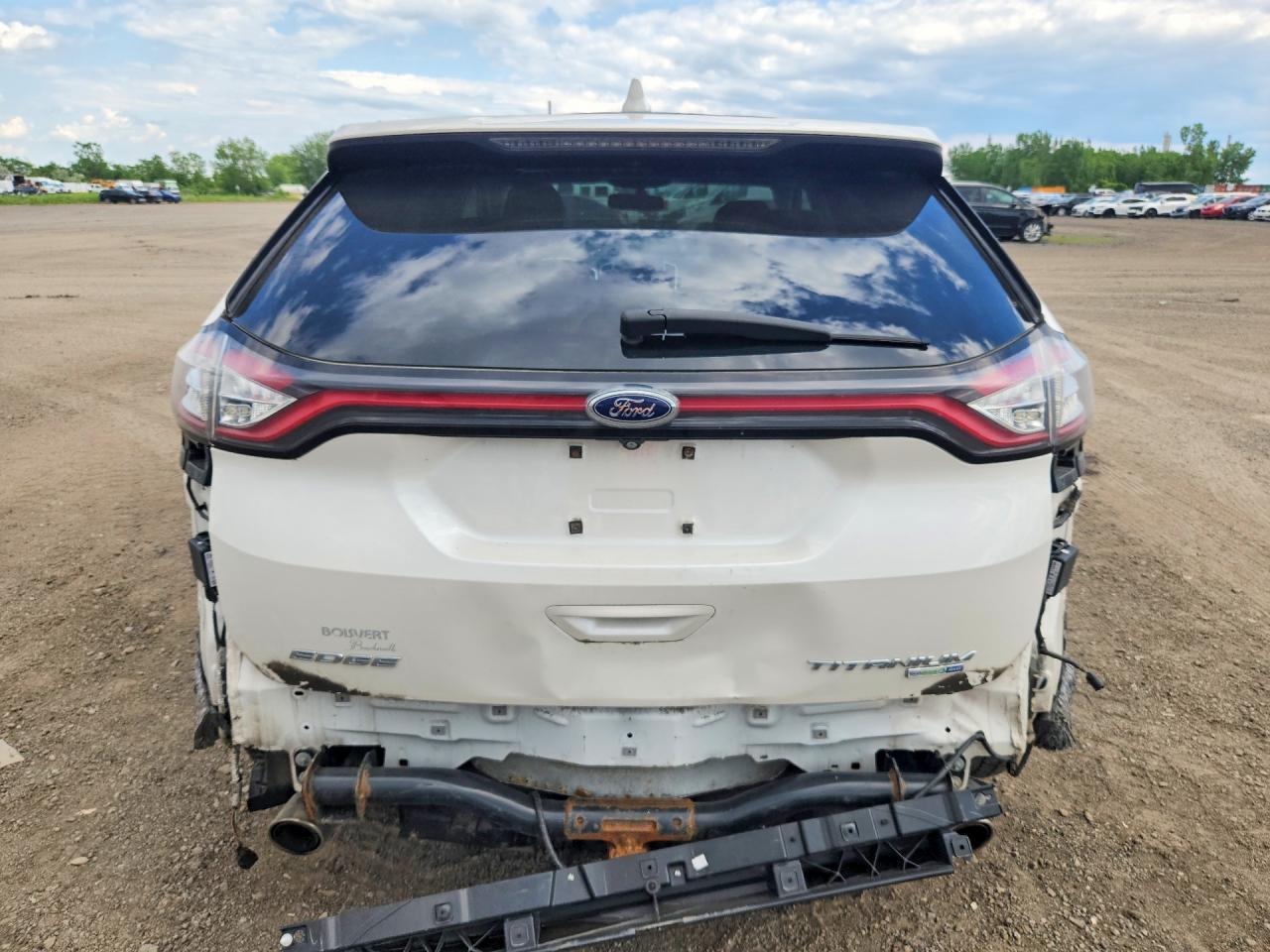 2015 Ford Edge Titanium White vin: 2FMTK4K98FBB40245