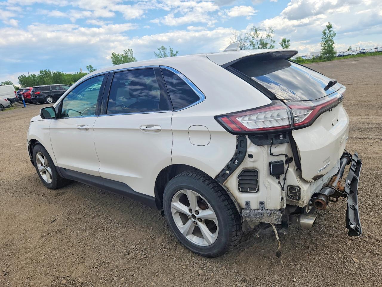 2015 Ford Edge Titanium White vin: 2FMTK4K98FBB40245