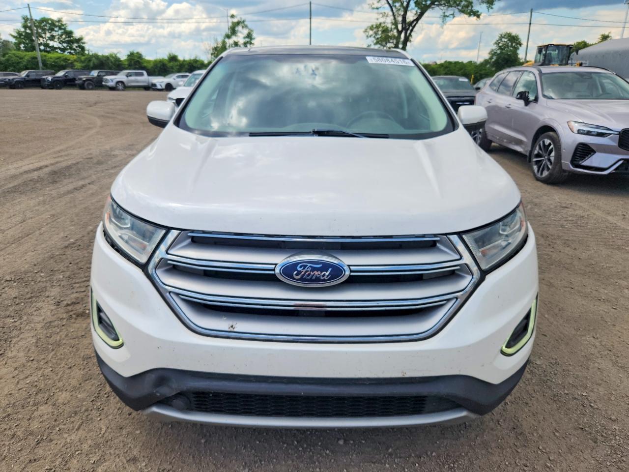 2015 Ford Edge Titanium White vin: 2FMTK4K98FBB40245