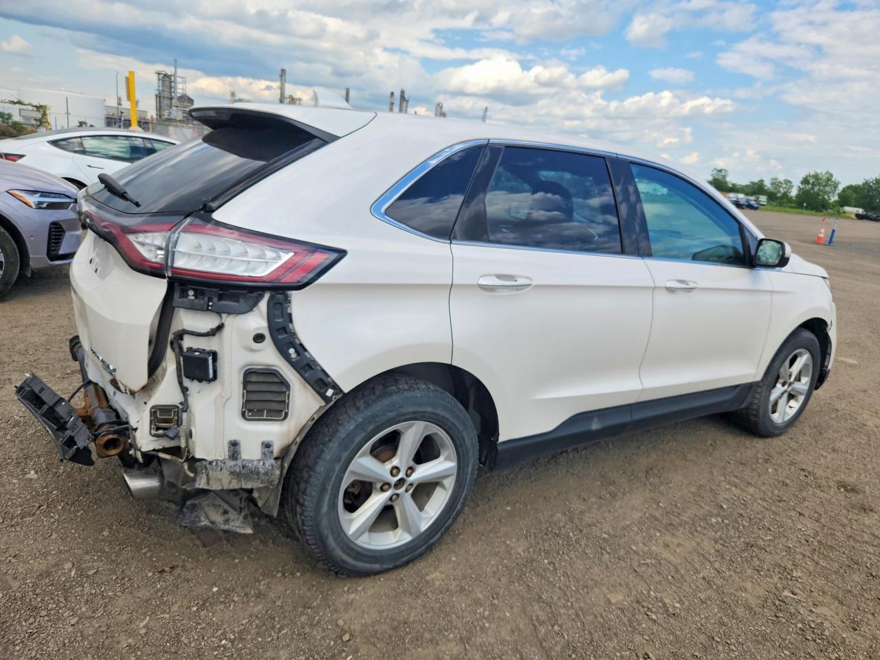 2015 Ford Edge Titanium White vin: 2FMTK4K98FBB40245