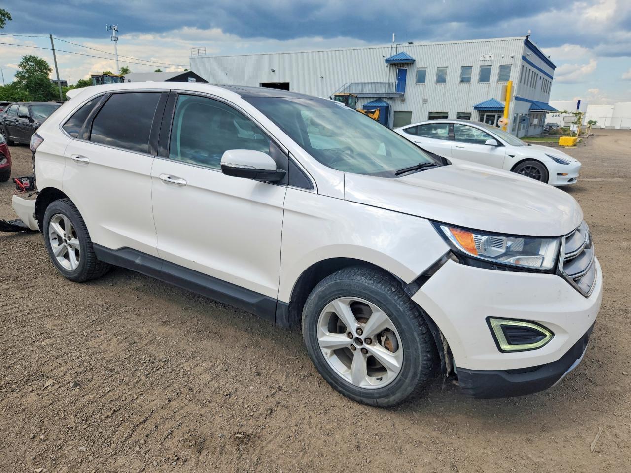 2015 Ford Edge Titanium White vin: 2FMTK4K98FBB40245