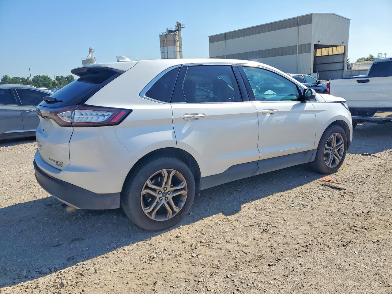 2015 Ford Edge Titanium White vin: 2FMTK4K98FBB55764
