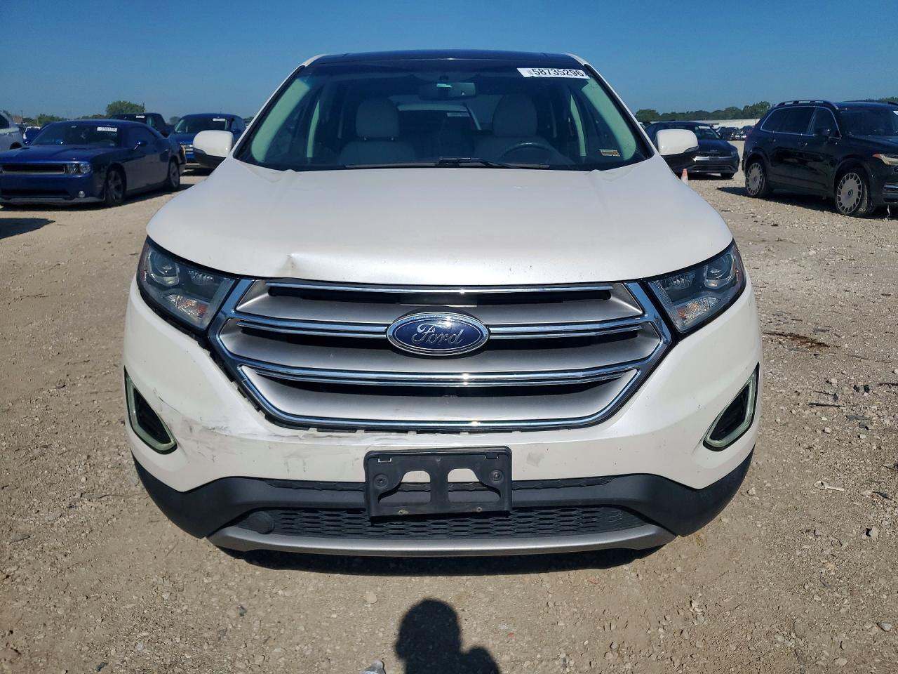 2015 Ford Edge Titanium White vin: 2FMTK4K98FBB55764