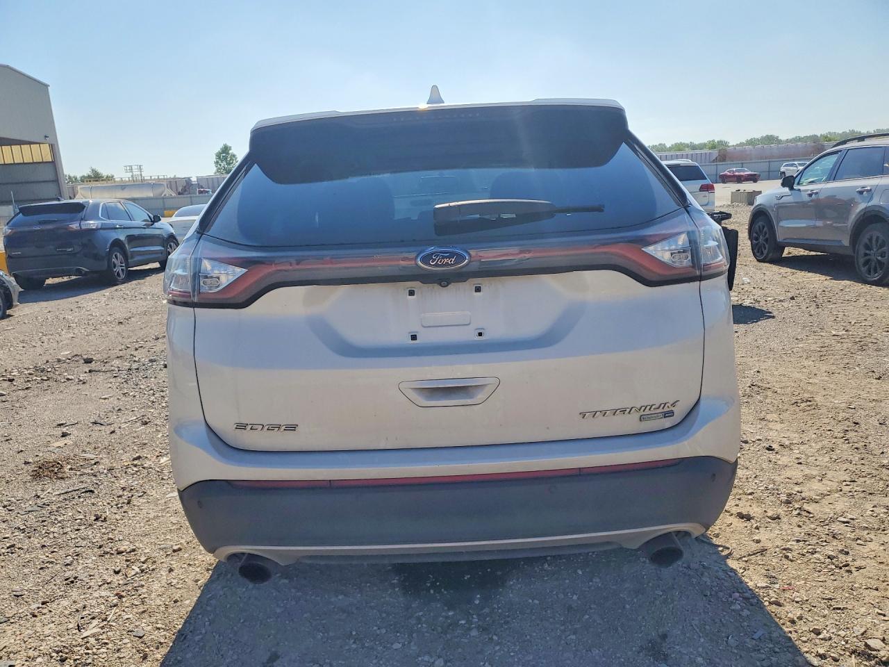 2015 Ford Edge Titanium White vin: 2FMTK4K98FBB55764
