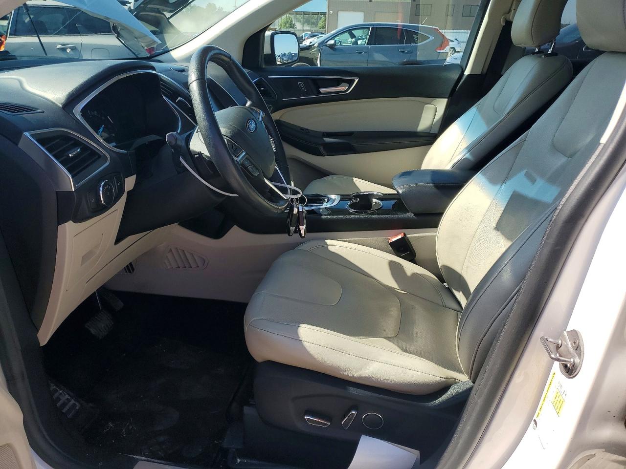 2015 Ford Edge Titanium White vin: 2FMTK4K98FBB55764