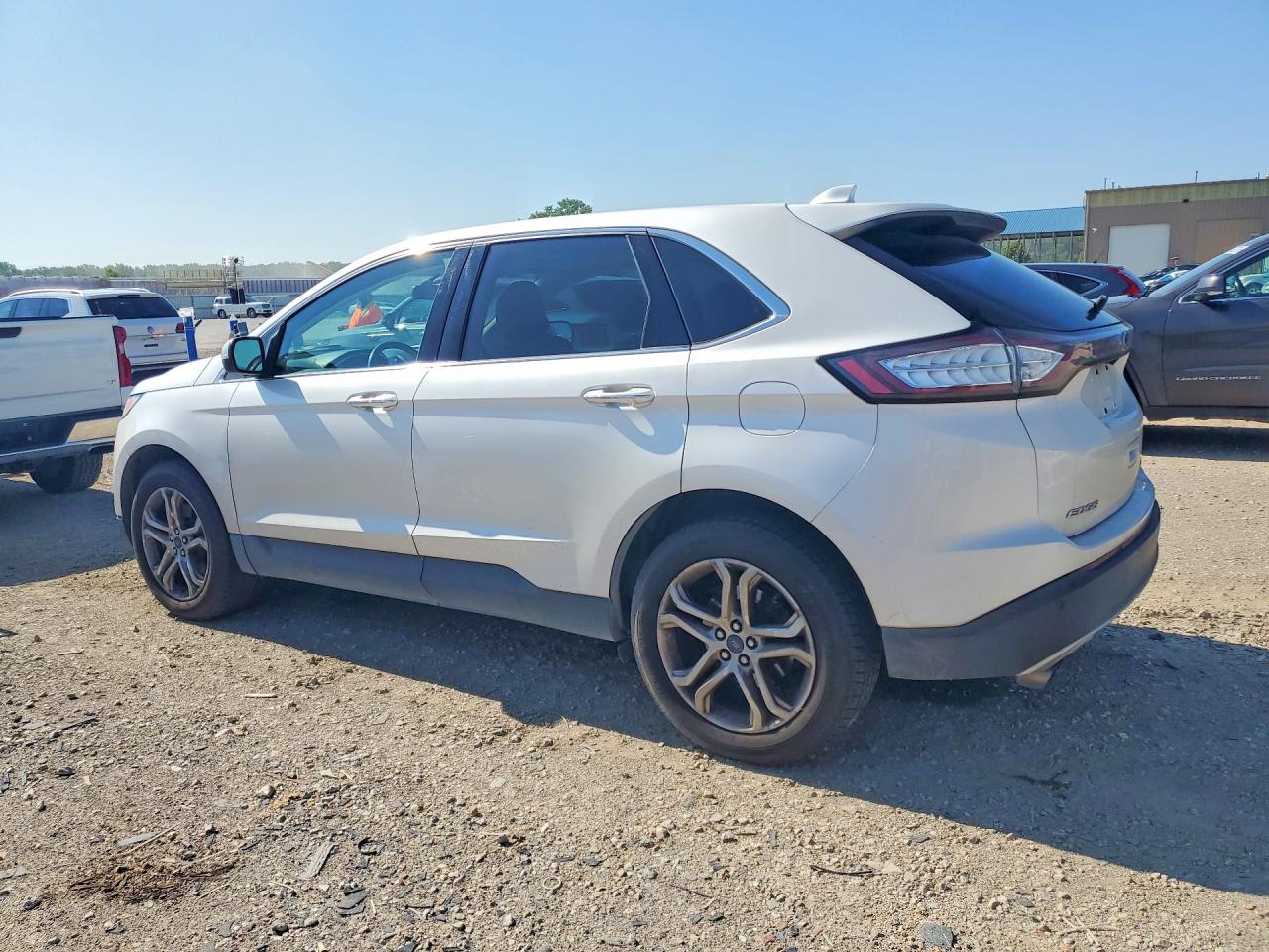 2015 Ford Edge Titanium White vin: 2FMTK4K98FBB55764