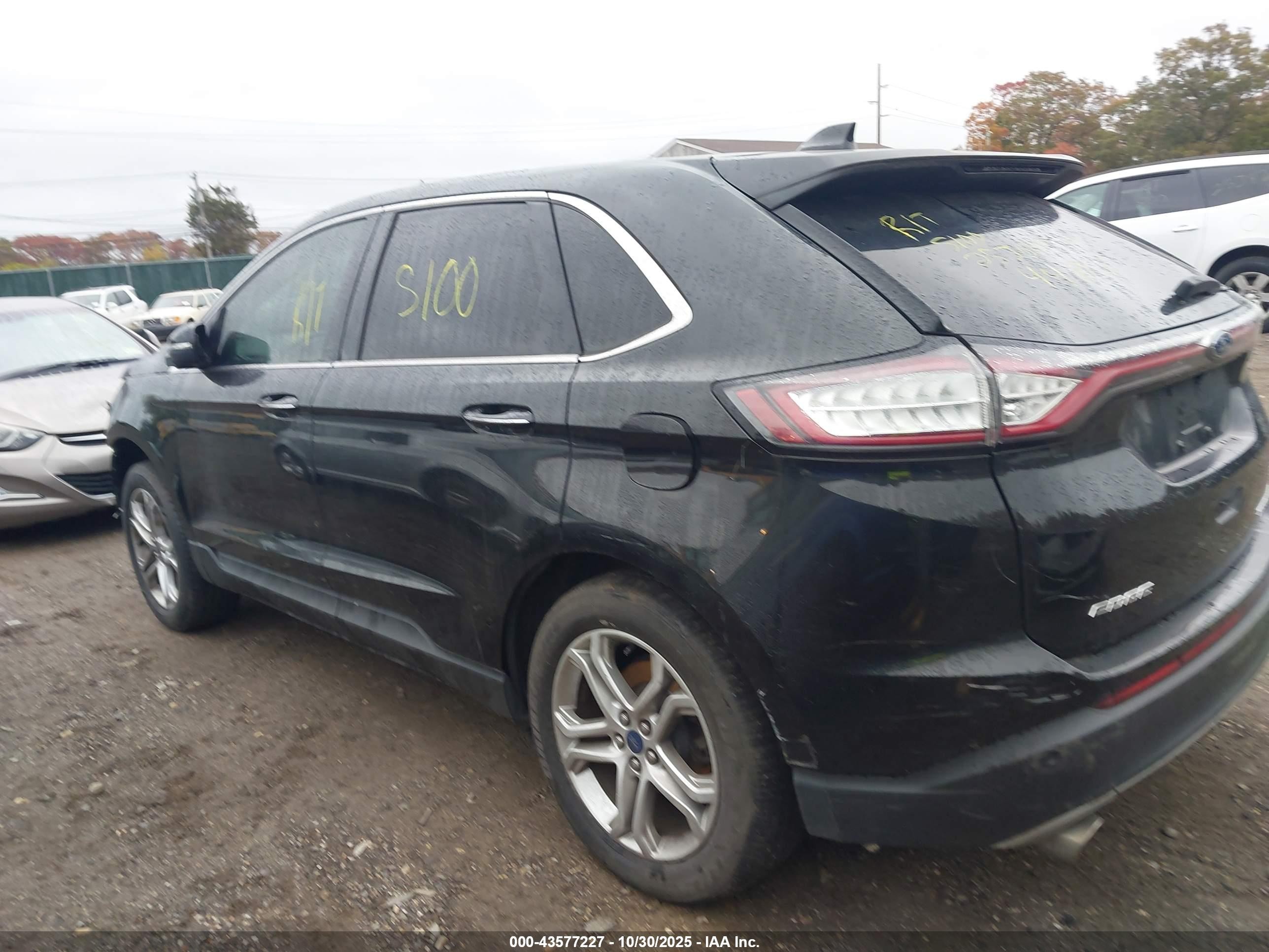 2015 Ford Edge Titanium Black vin: 2FMTK4K98FBB56283