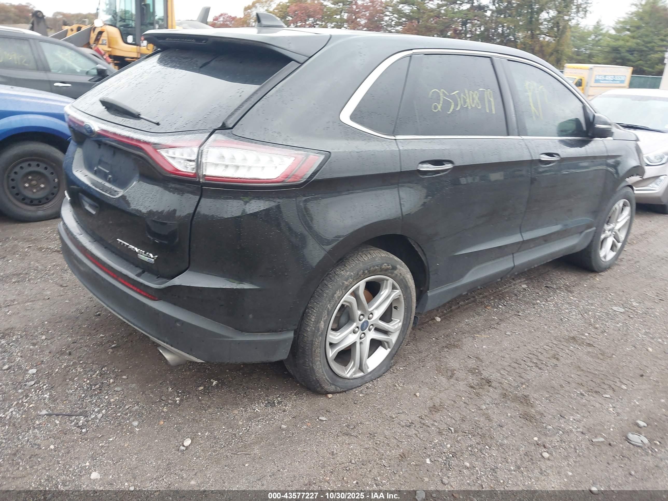 2015 Ford Edge Titanium Black vin: 2FMTK4K98FBB56283