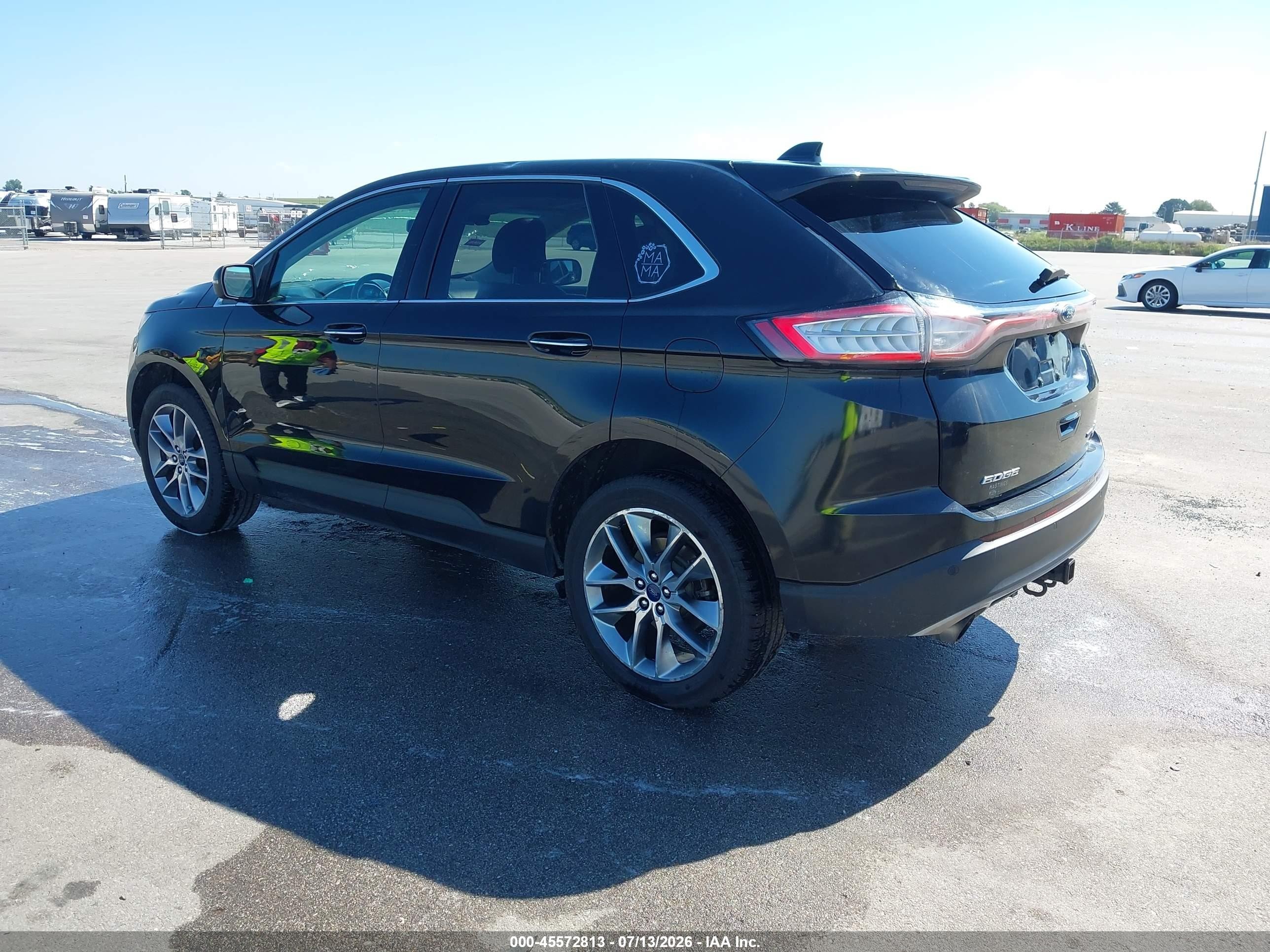 2015 Ford Edge Titanium Black vin: 2FMTK4K98FBC39924