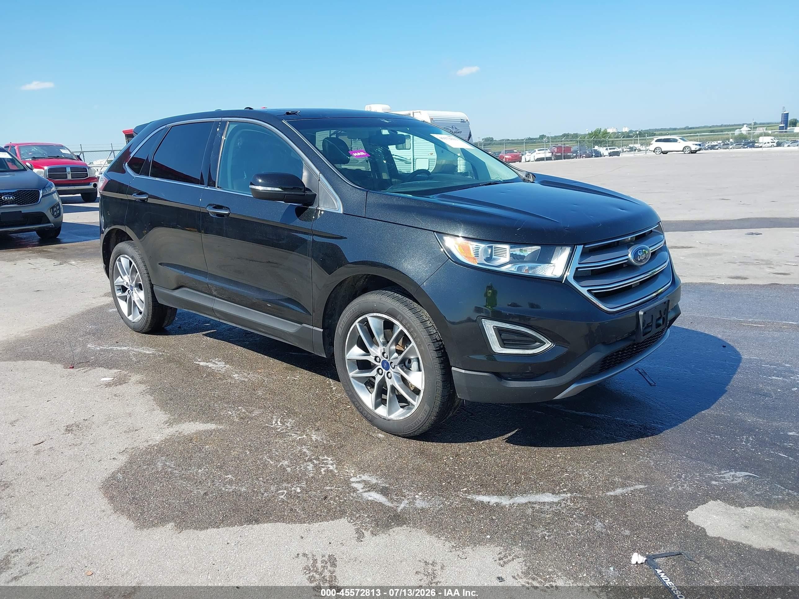 2015 Ford Edge Titanium Black vin: 2FMTK4K98FBC39924