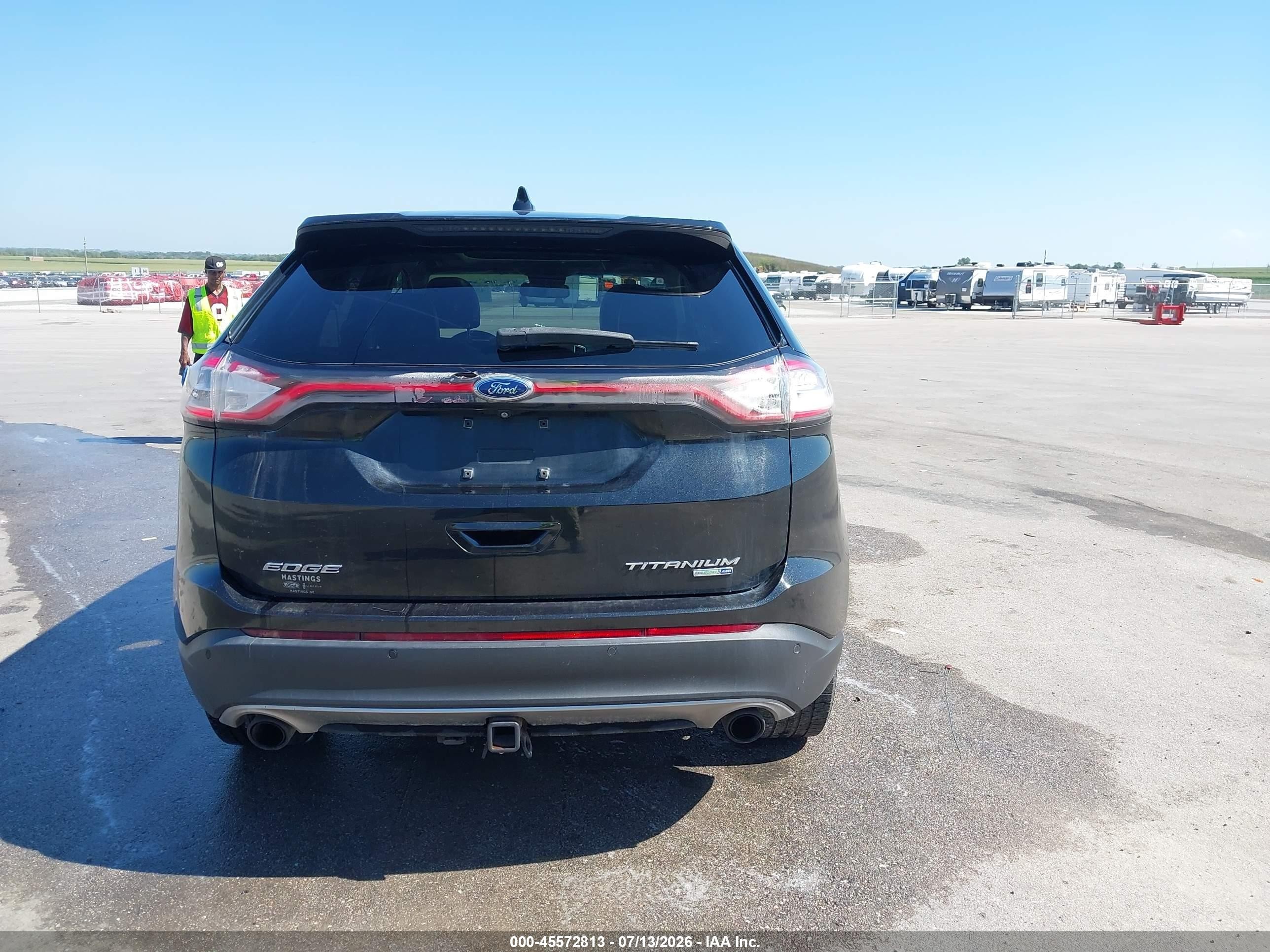 2015 Ford Edge Titanium Black vin: 2FMTK4K98FBC39924