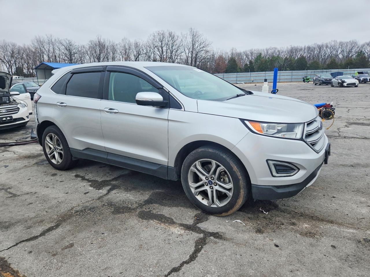 2015 Ford Edge Titanium Silver vin: 2FMTK4K99FBB22210
