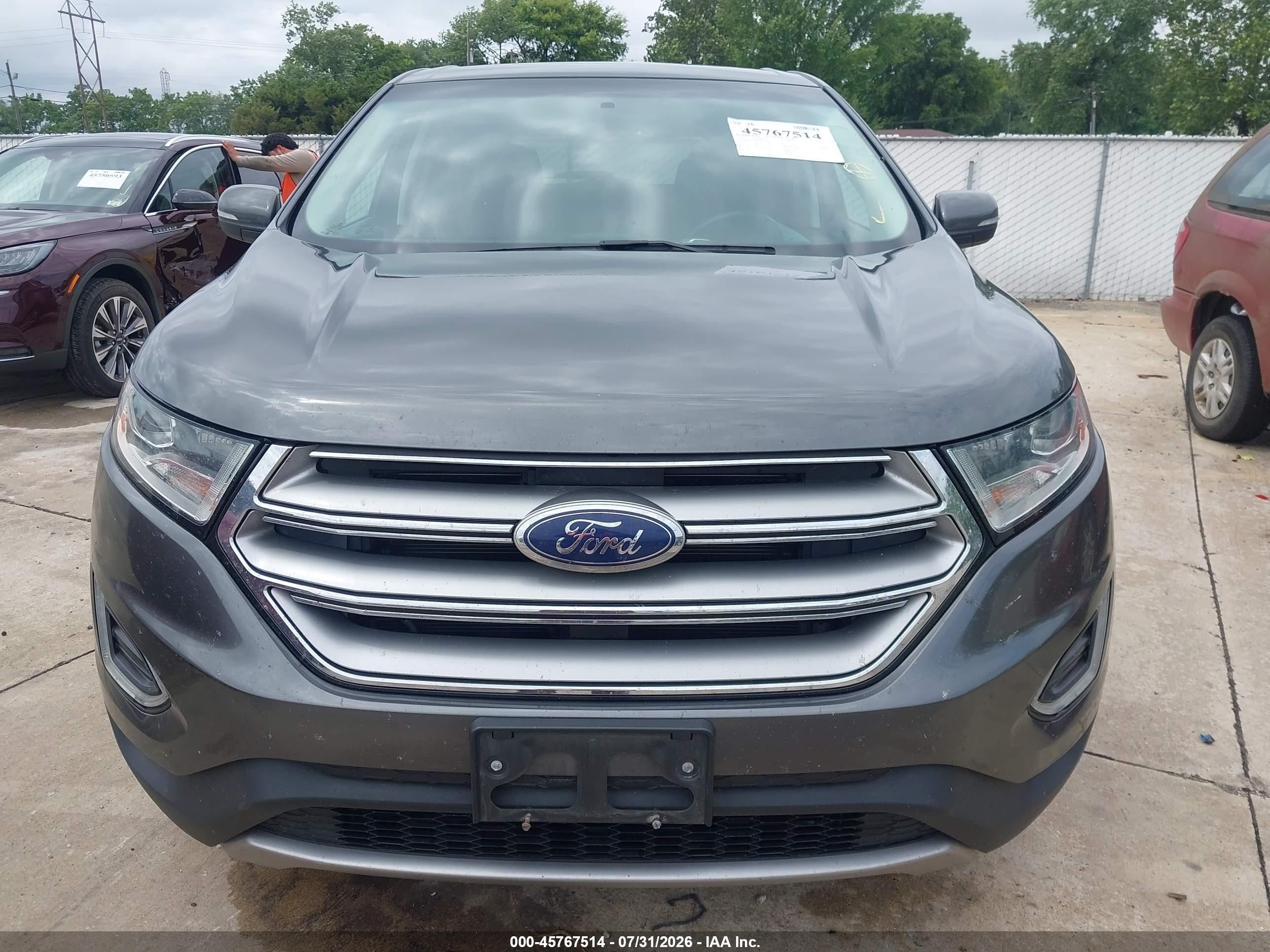 2015 Ford Edge Titanium Gray vin: 2FMTK4K99FBB61430