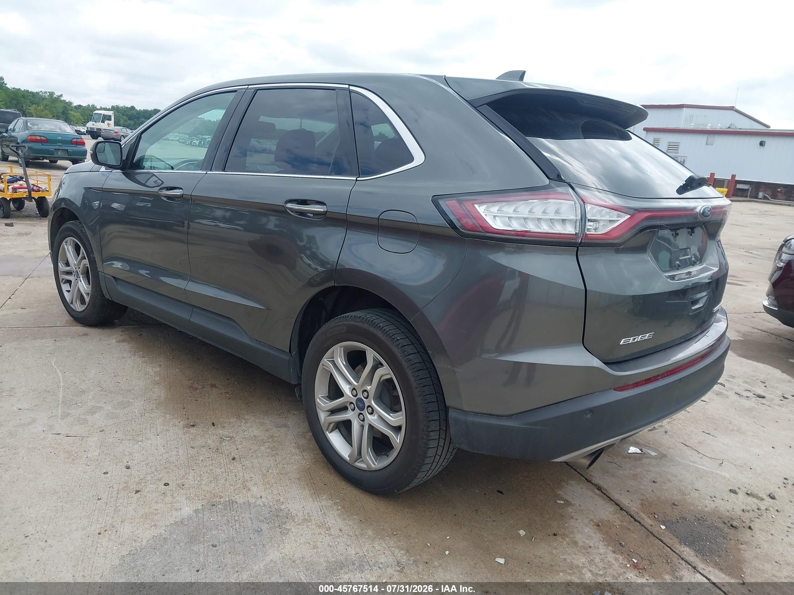 2015 Ford Edge Titanium Gray vin: 2FMTK4K99FBB61430