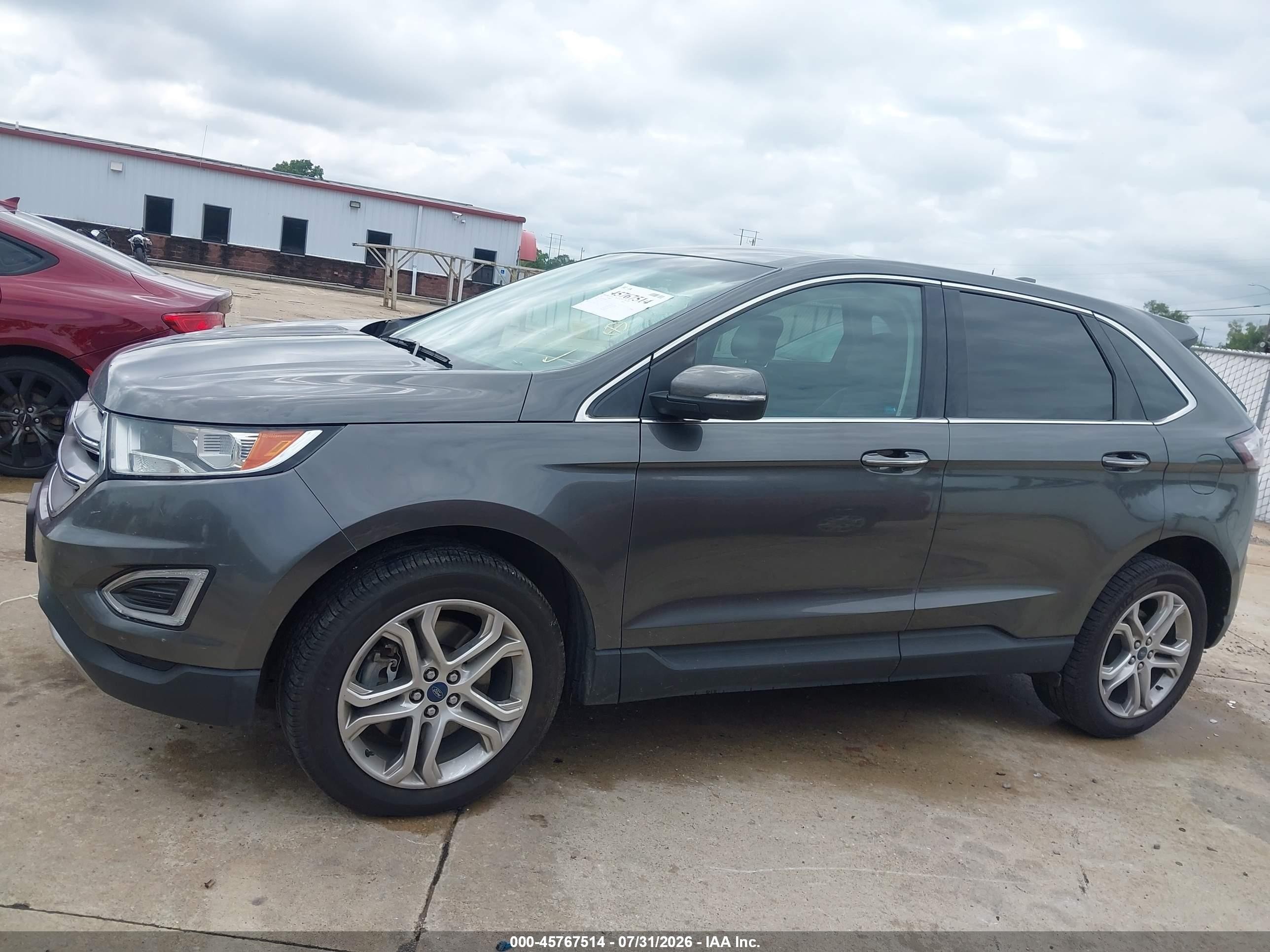 2015 Ford Edge Titanium Gray vin: 2FMTK4K99FBB61430
