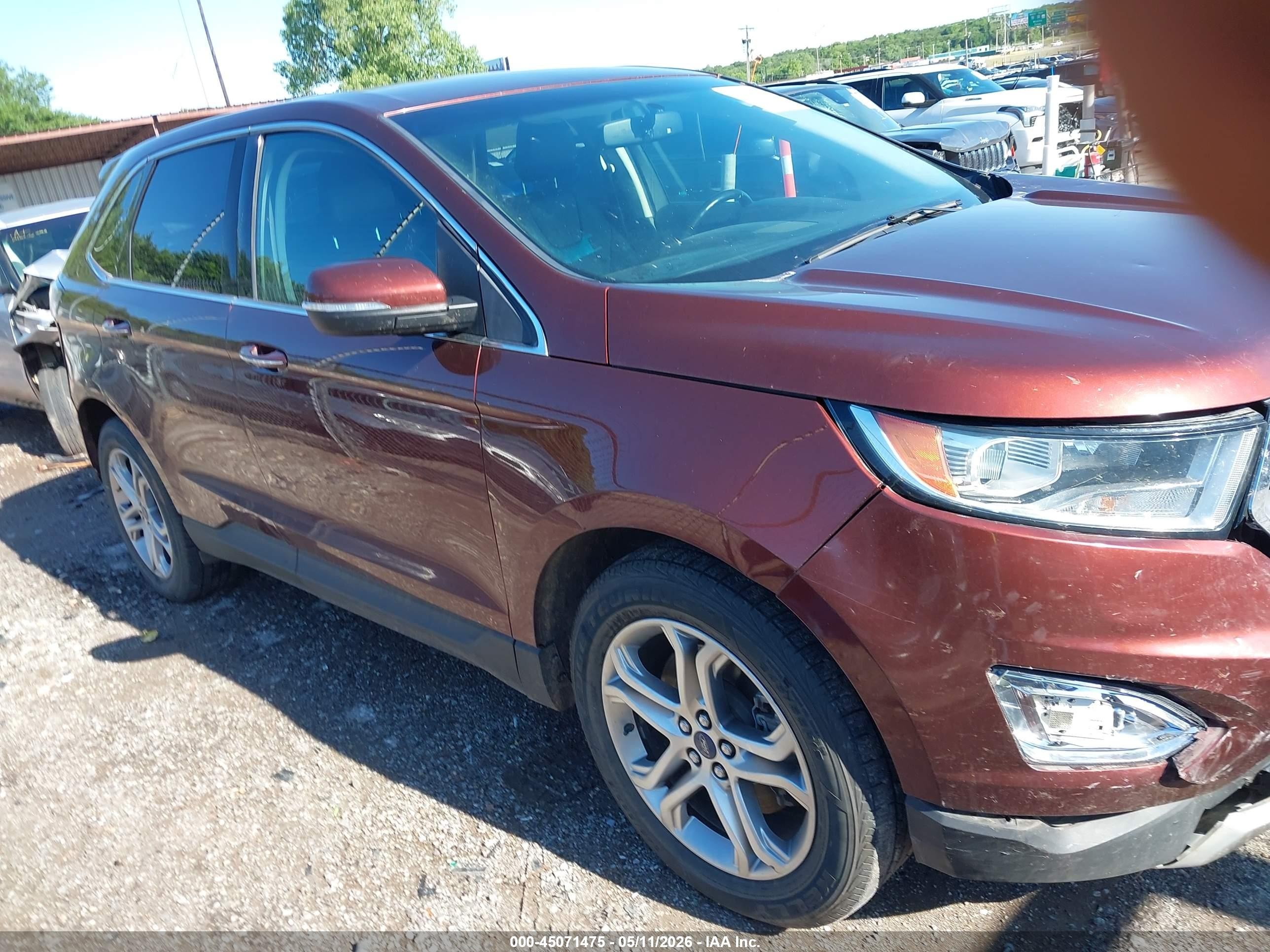 2015 Ford Edge Titanium Red vin: 2FMTK4K9XFBB21857