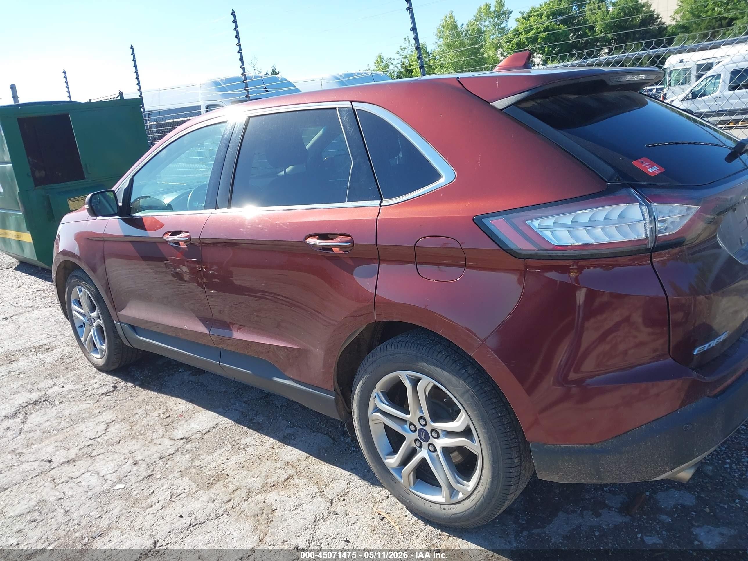 2015 Ford Edge Titanium Red vin: 2FMTK4K9XFBB21857