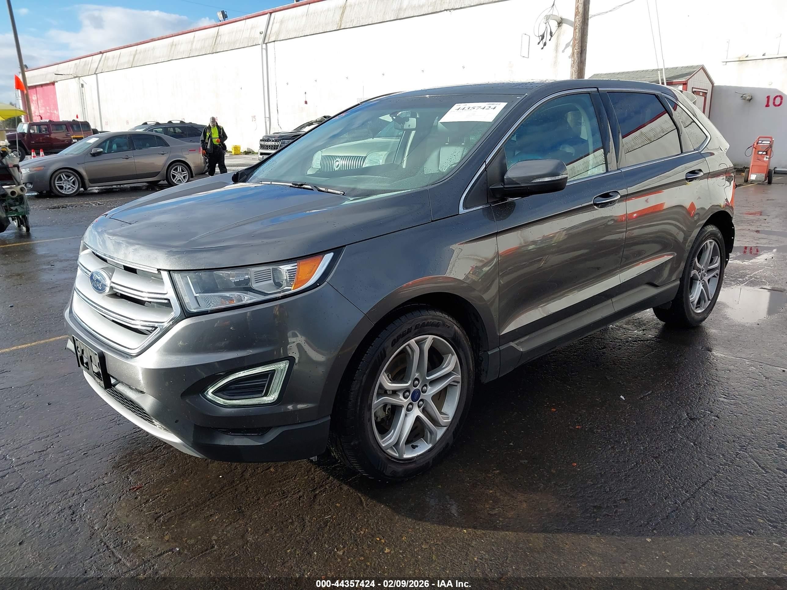 2015 Ford Edge Titanium Gray vin: 2FMTK4K9XFBB22149