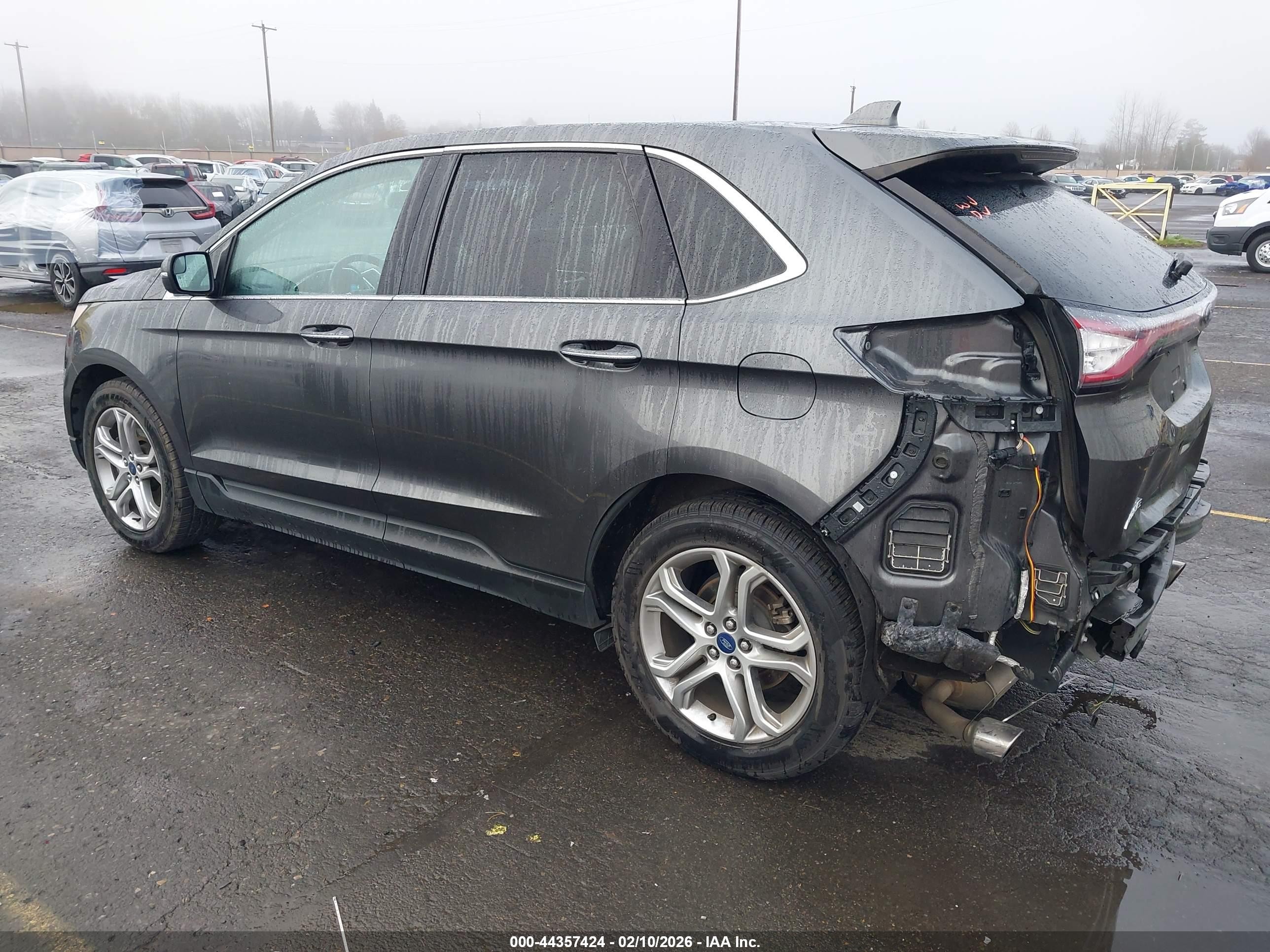 2015 Ford Edge Titanium Gray vin: 2FMTK4K9XFBB22149