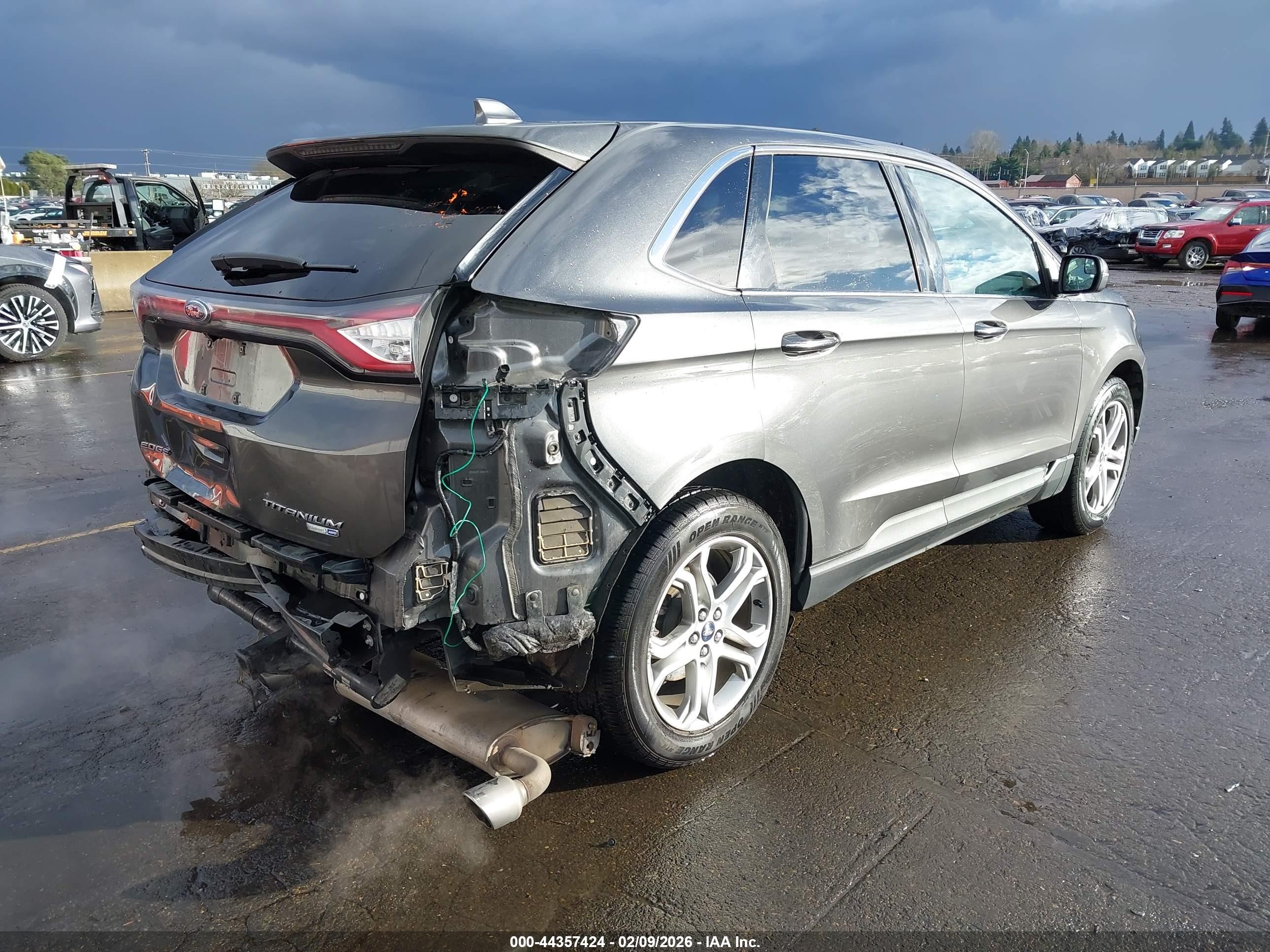 2015 Ford Edge Titanium Gray vin: 2FMTK4K9XFBB22149