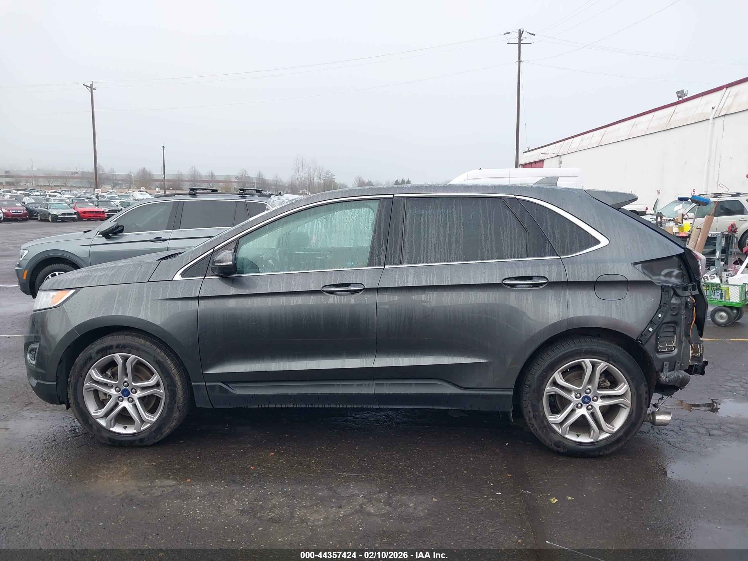 2015 Ford Edge Titanium Gray vin: 2FMTK4K9XFBB22149