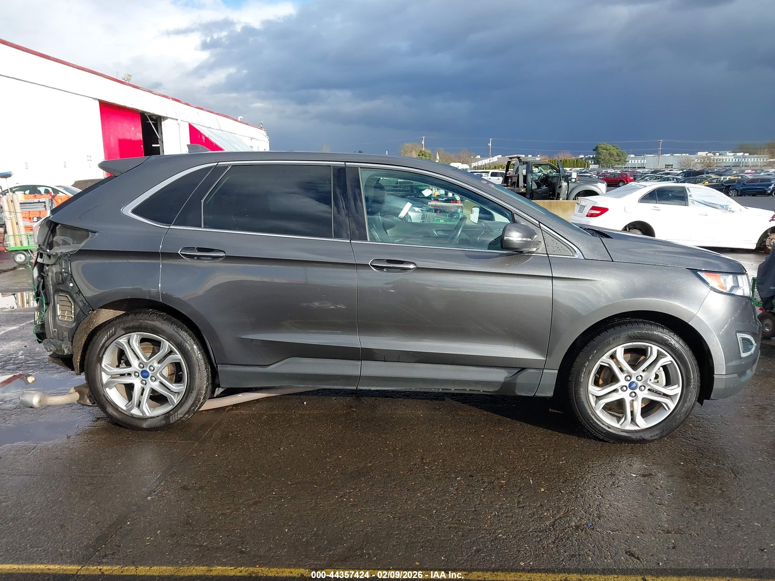 2015 Ford Edge Titanium Gray vin: 2FMTK4K9XFBB22149