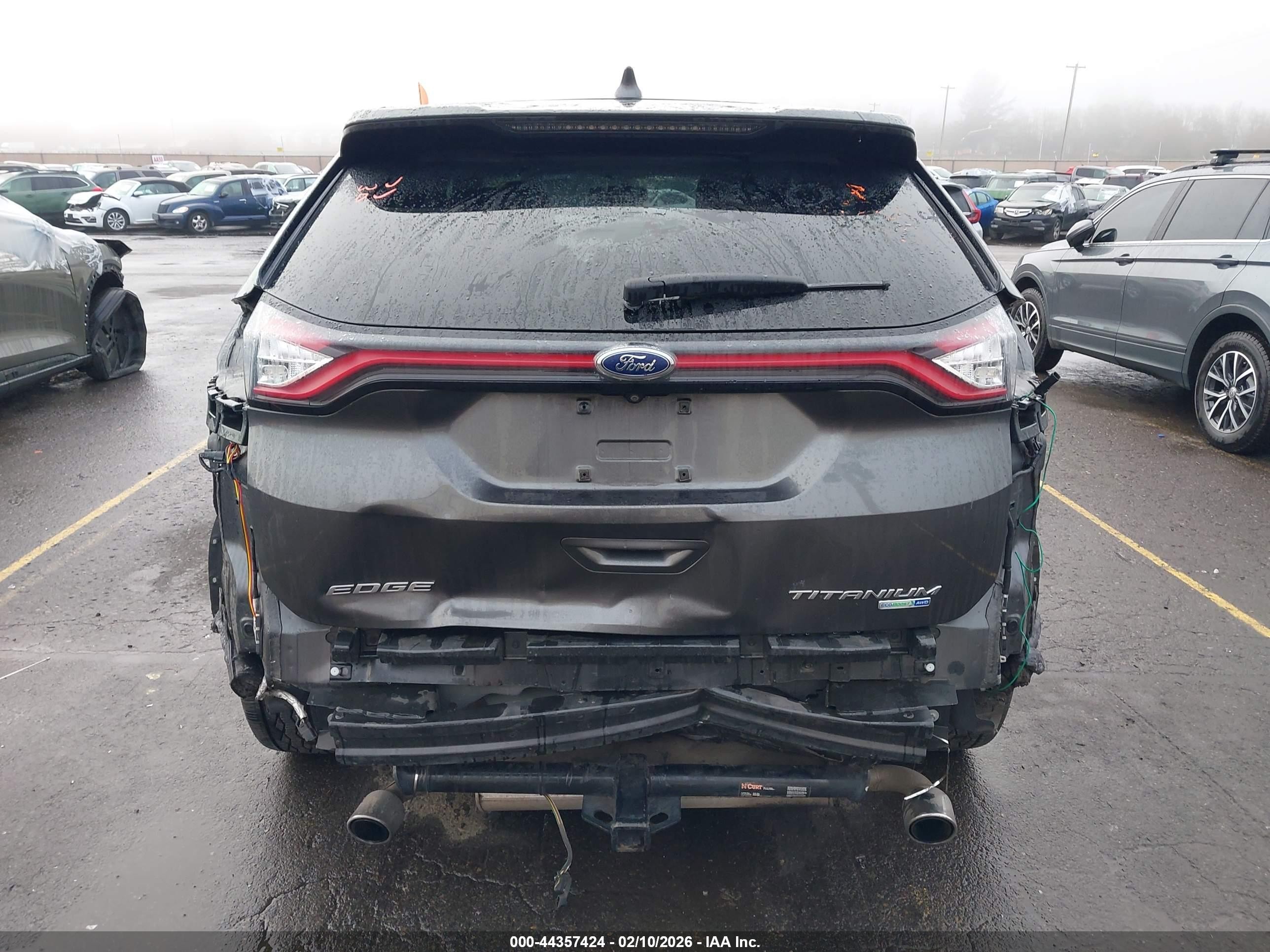 2015 Ford Edge Titanium Gray vin: 2FMTK4K9XFBB22149