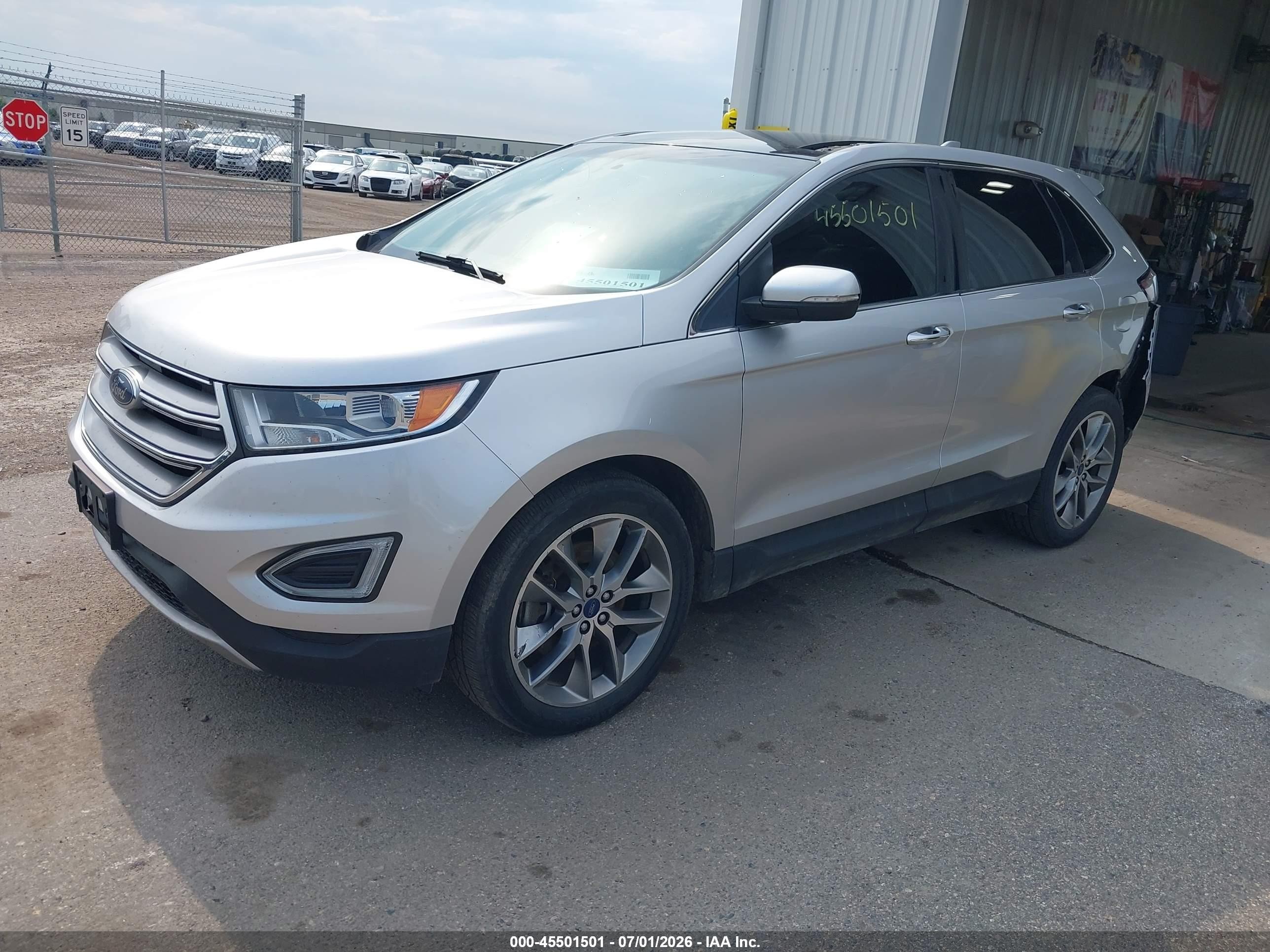 2015 Ford Edge Titanium Gray vin: 2FMTK4K9XFBB67687