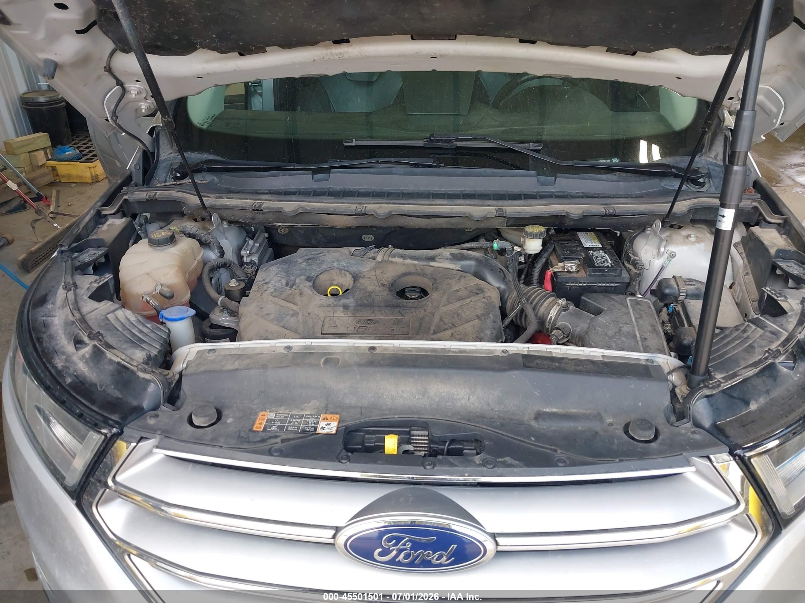 2015 Ford Edge Titanium Gray vin: 2FMTK4K9XFBB67687