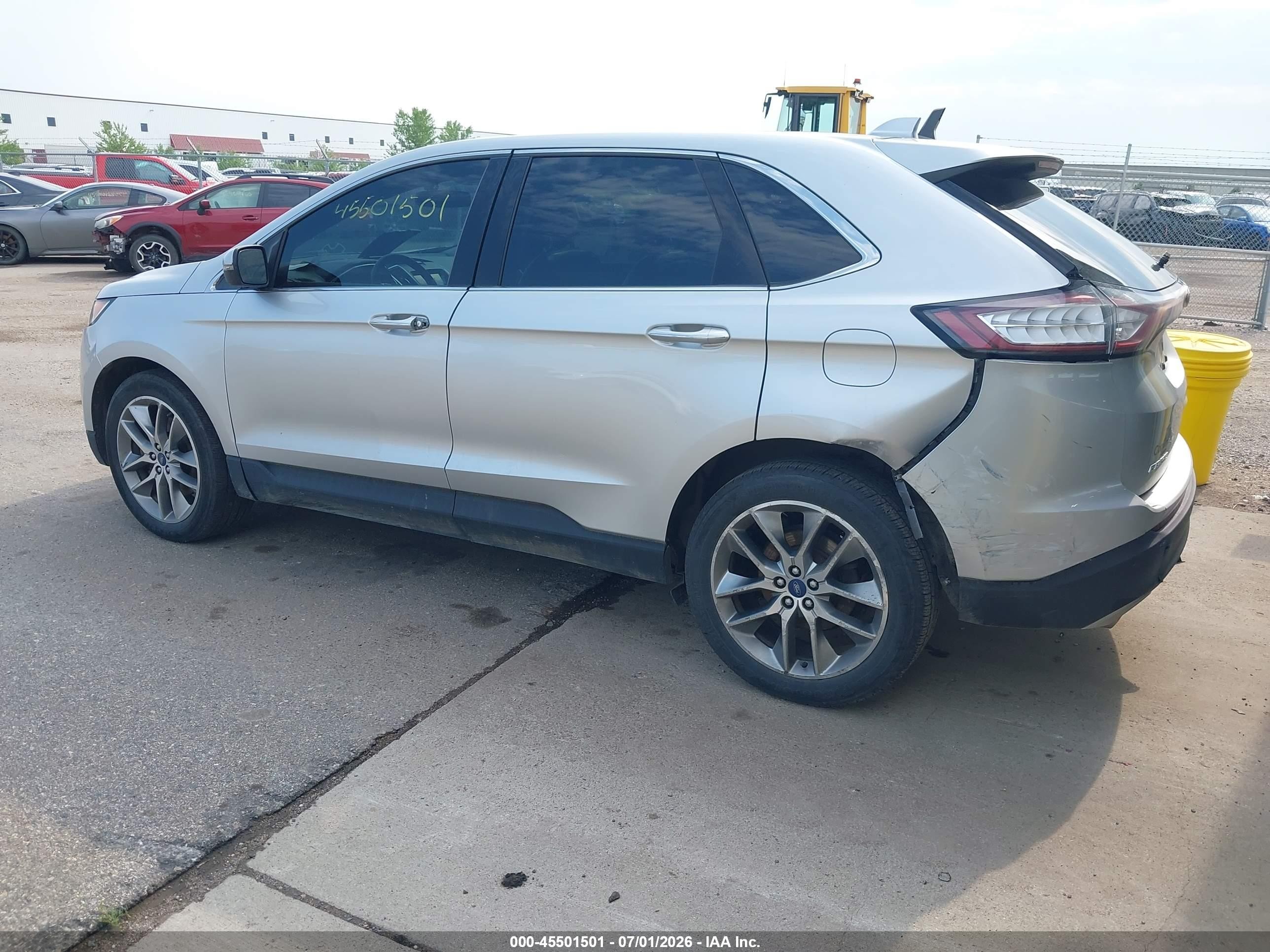 2015 Ford Edge Titanium Gray vin: 2FMTK4K9XFBB67687