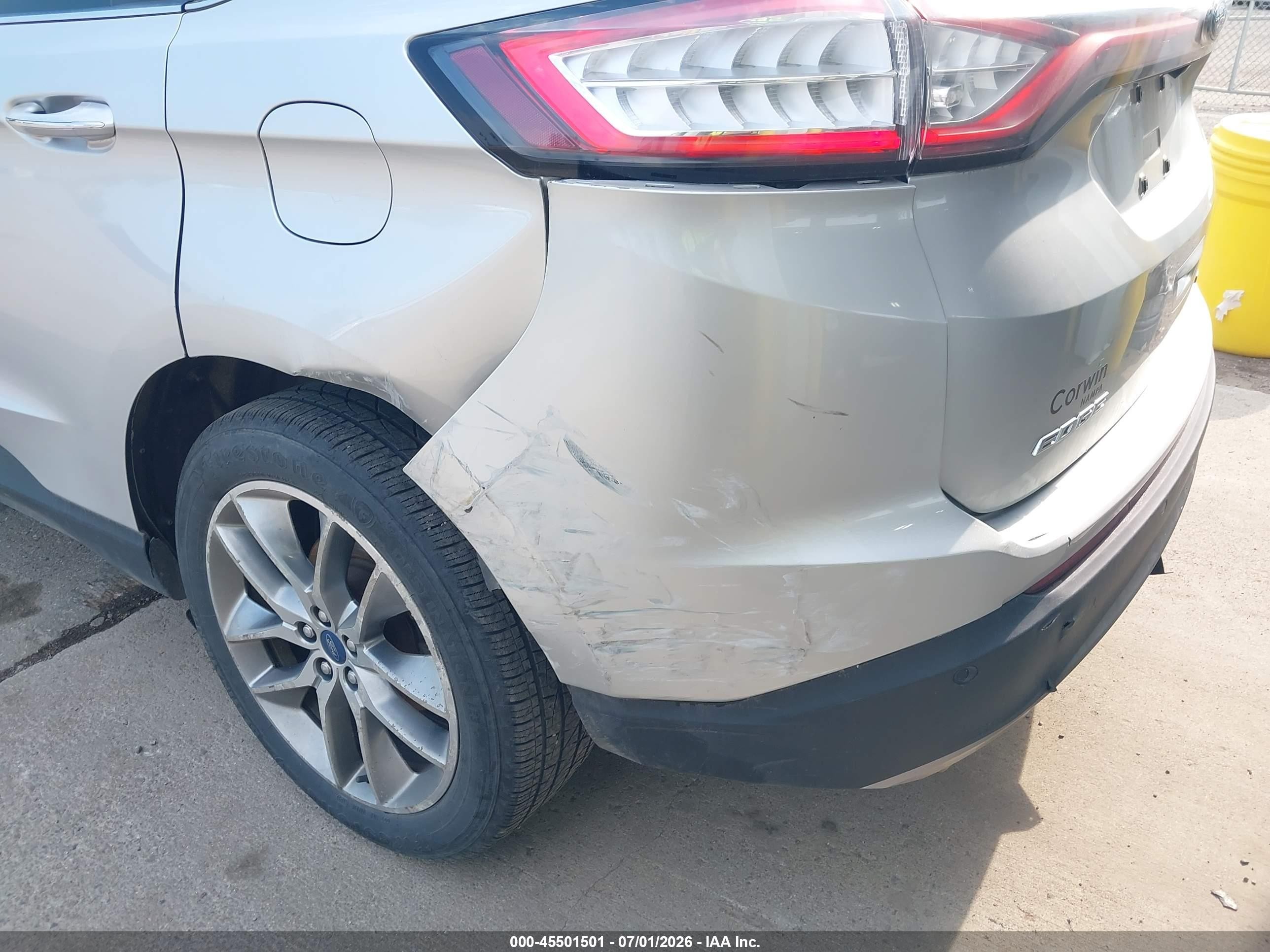 2015 Ford Edge Titanium Gray vin: 2FMTK4K9XFBB67687